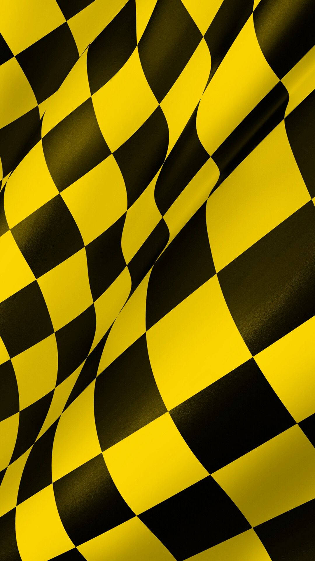 Black And Yellow Checkered Flag Background