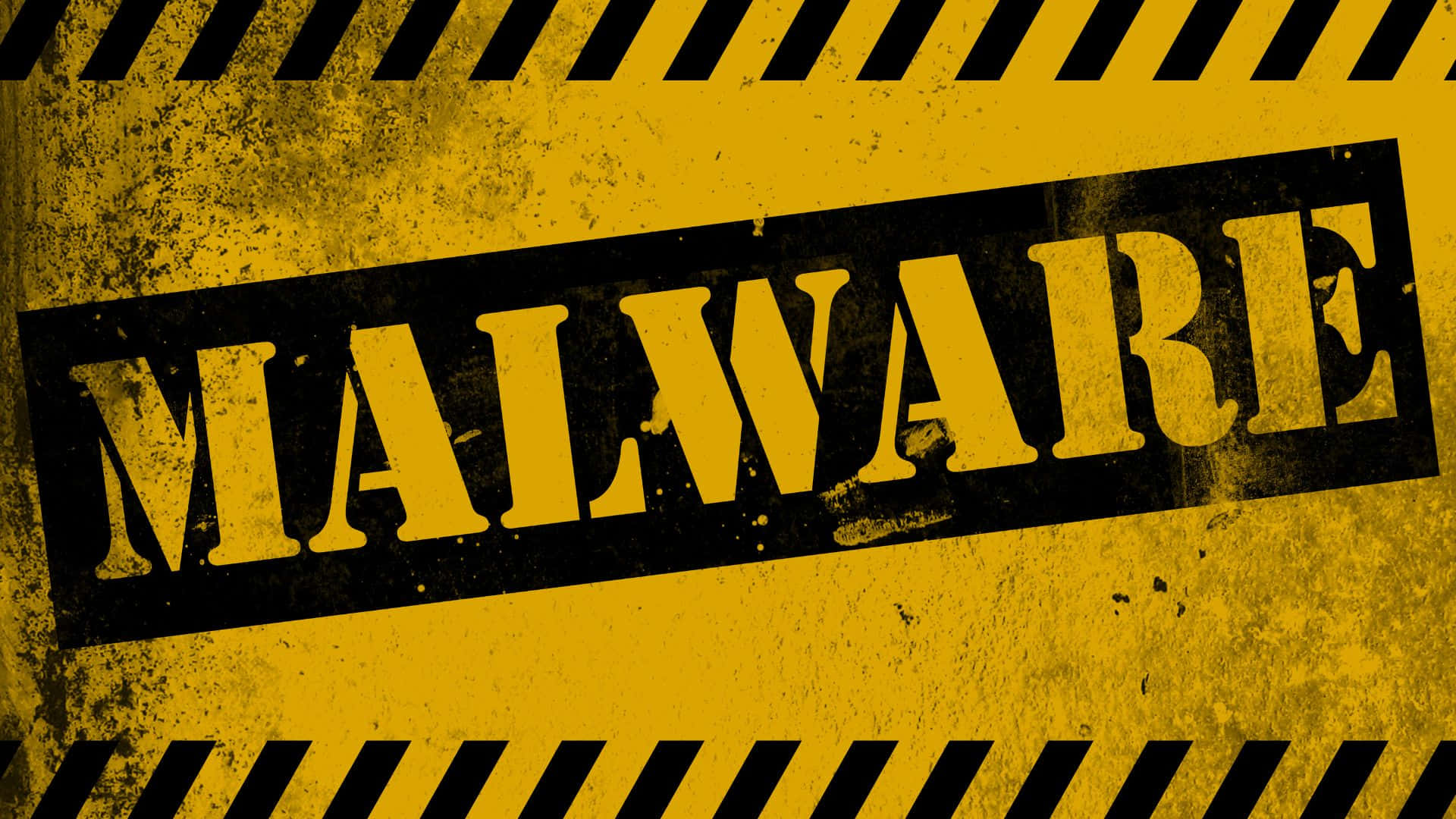Black And Yellow Malware Sign Background