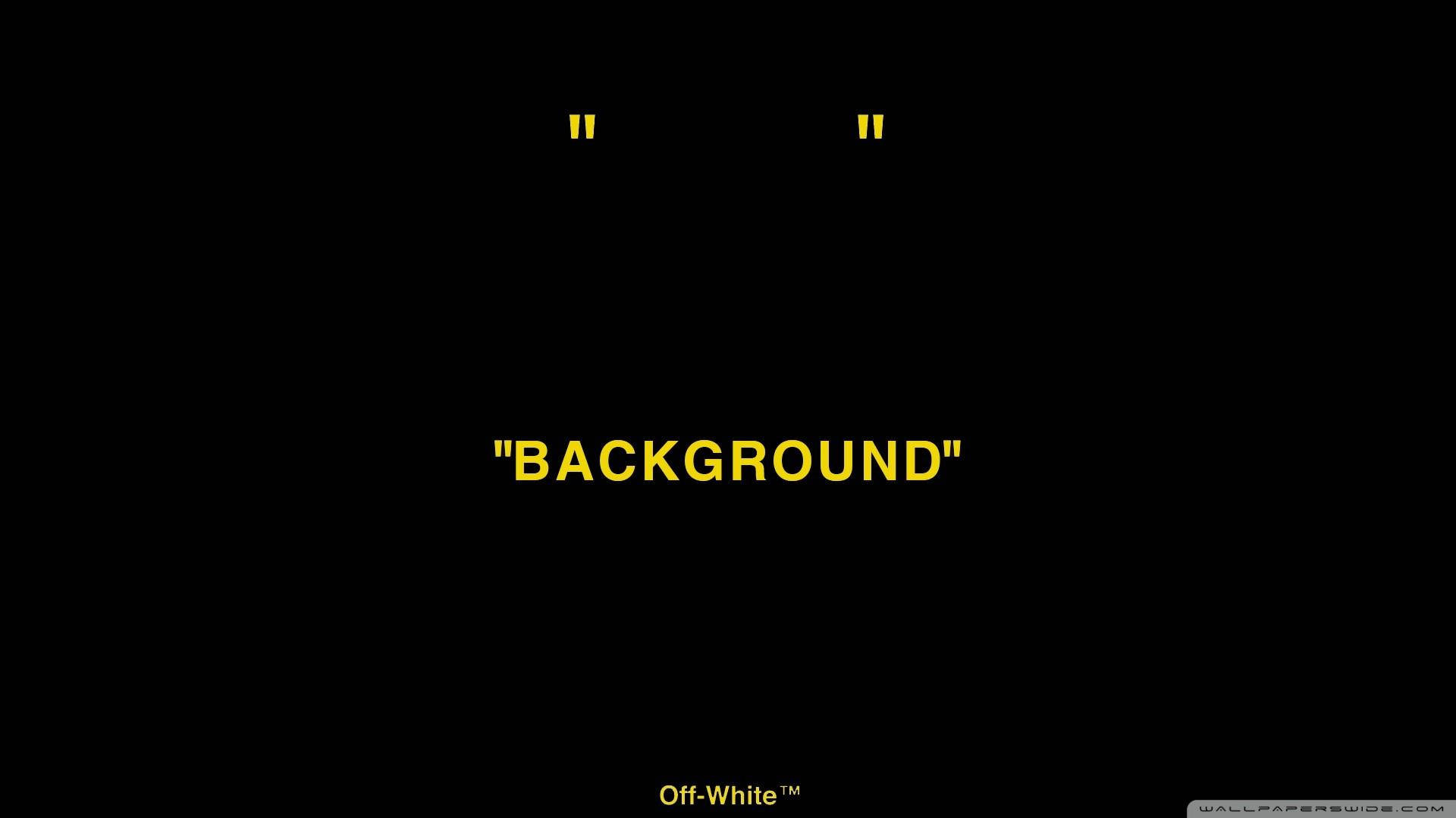 Black And Yellow Off White Logo