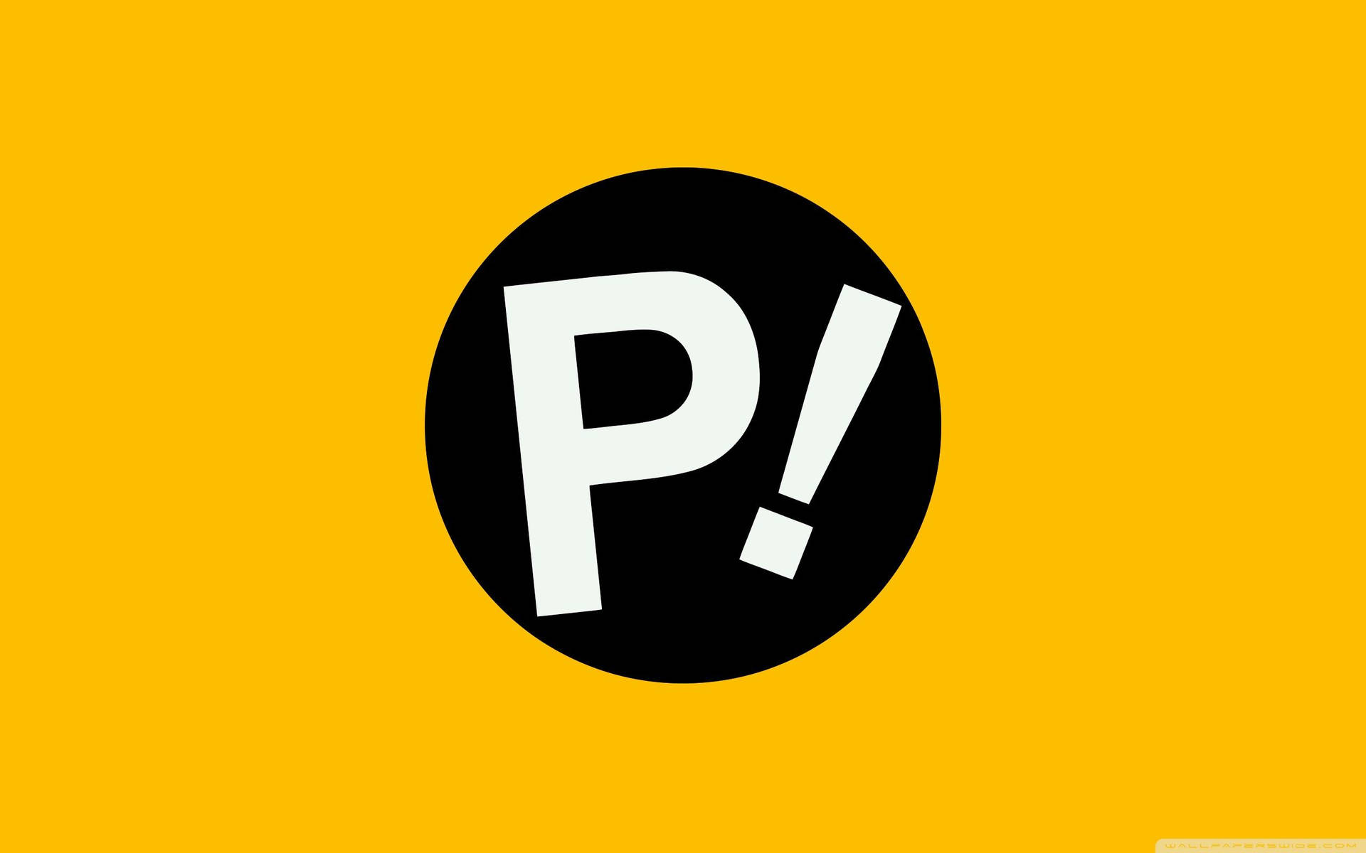 Black And Yellow P Letter Background