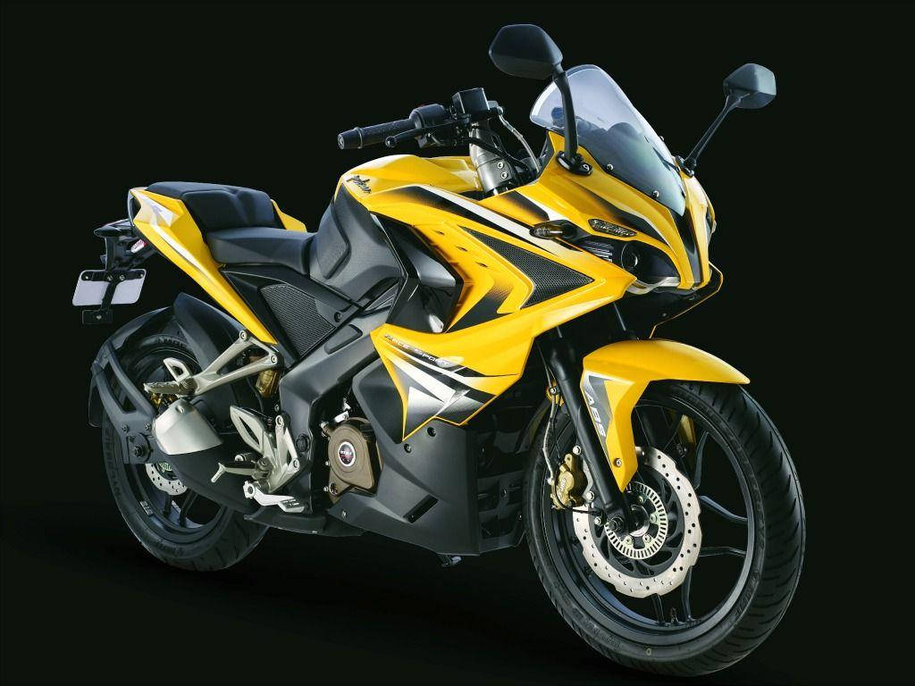 Black And Yellow Pulsar Rs200 Background