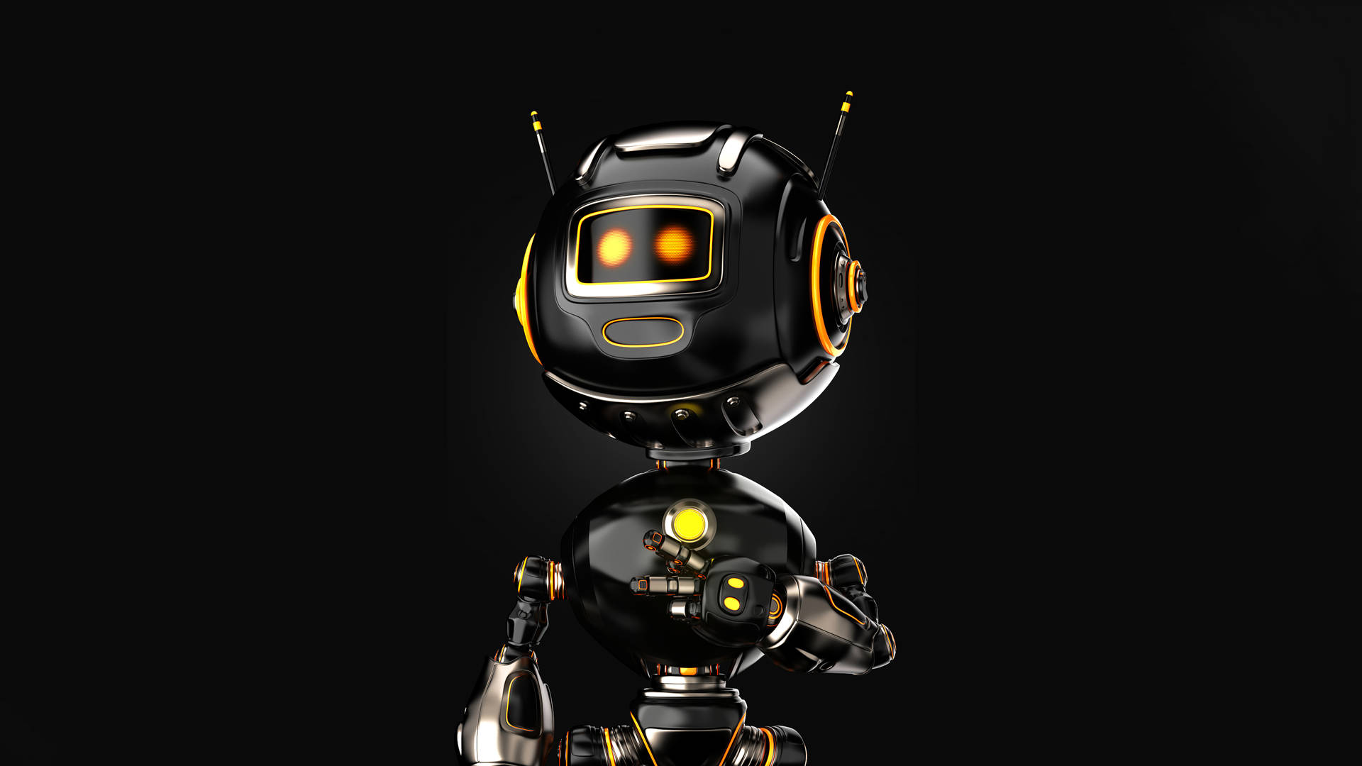 Black And Yellow Robot Background
