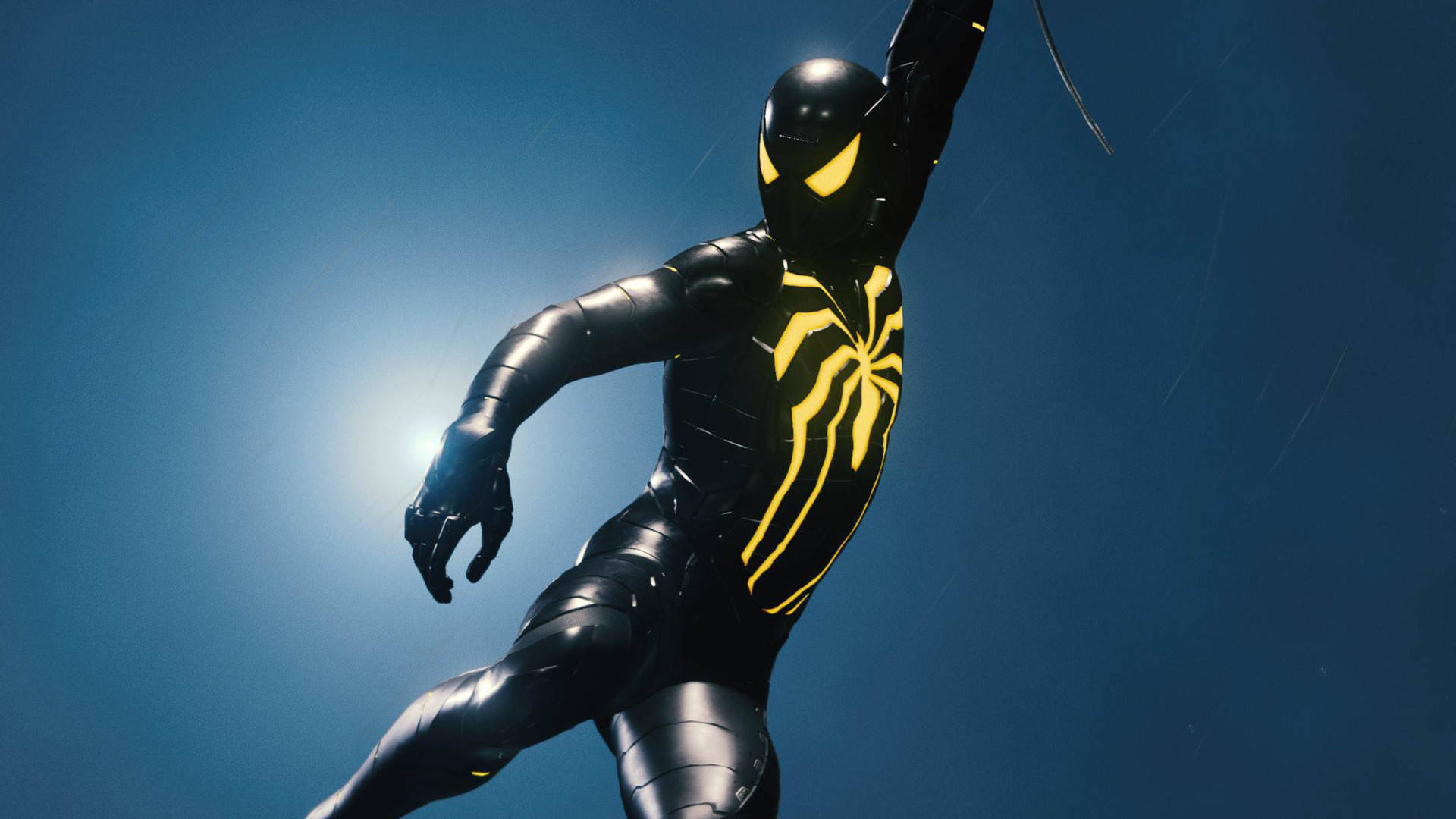 Black And Yellow Spiderman Background