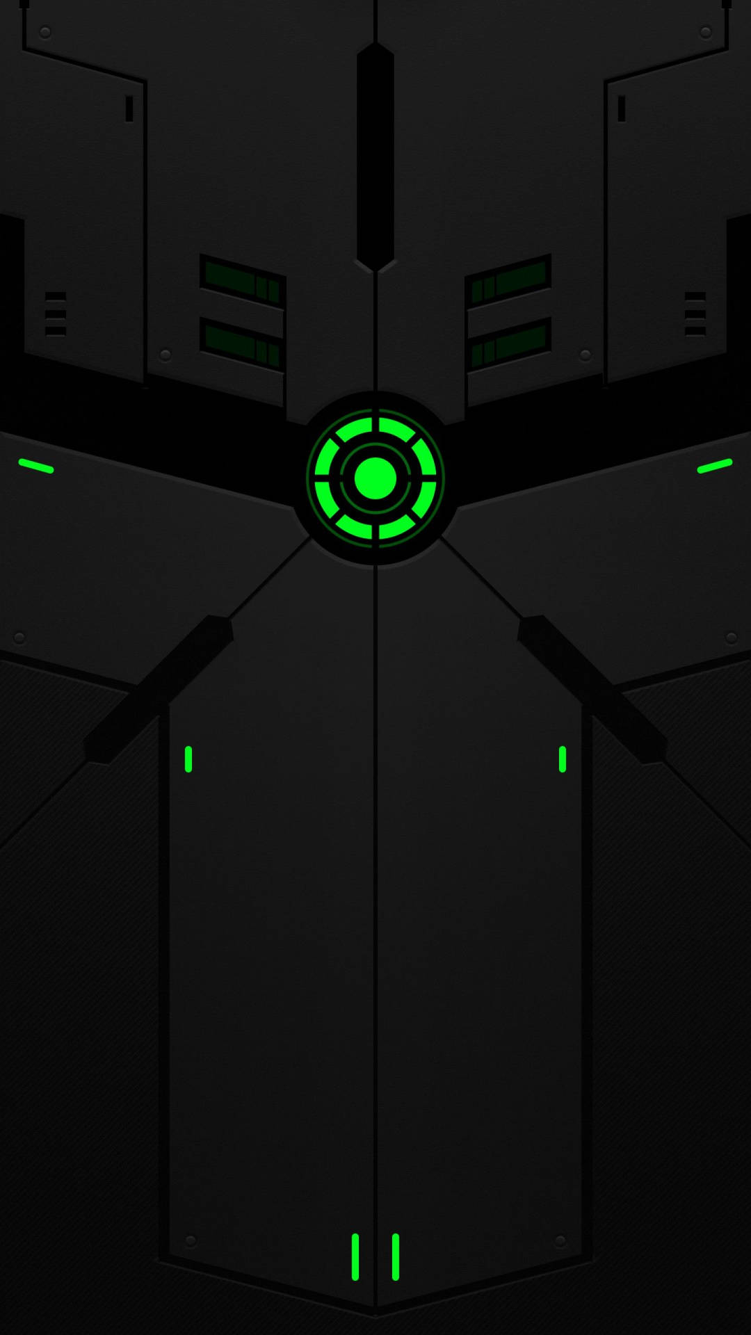 Black Android Neon Green Reactor Background