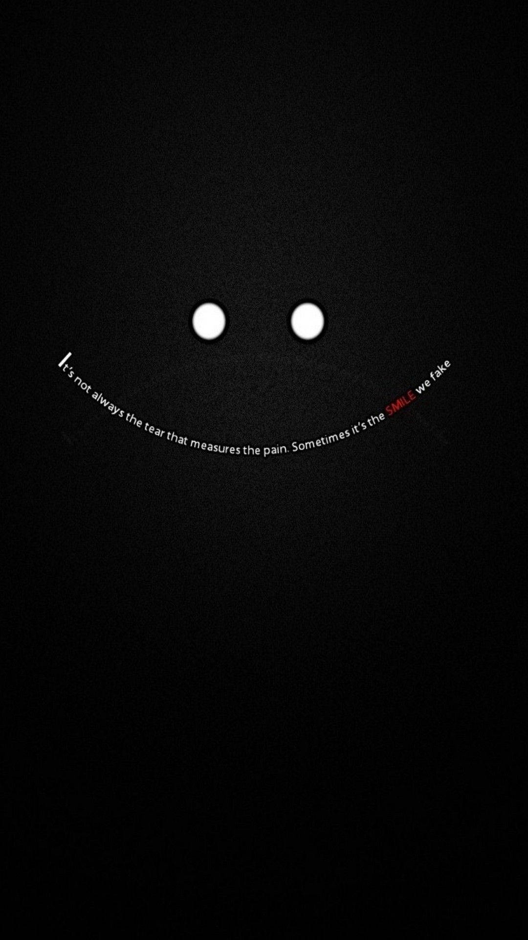 Black Android Smiley Background