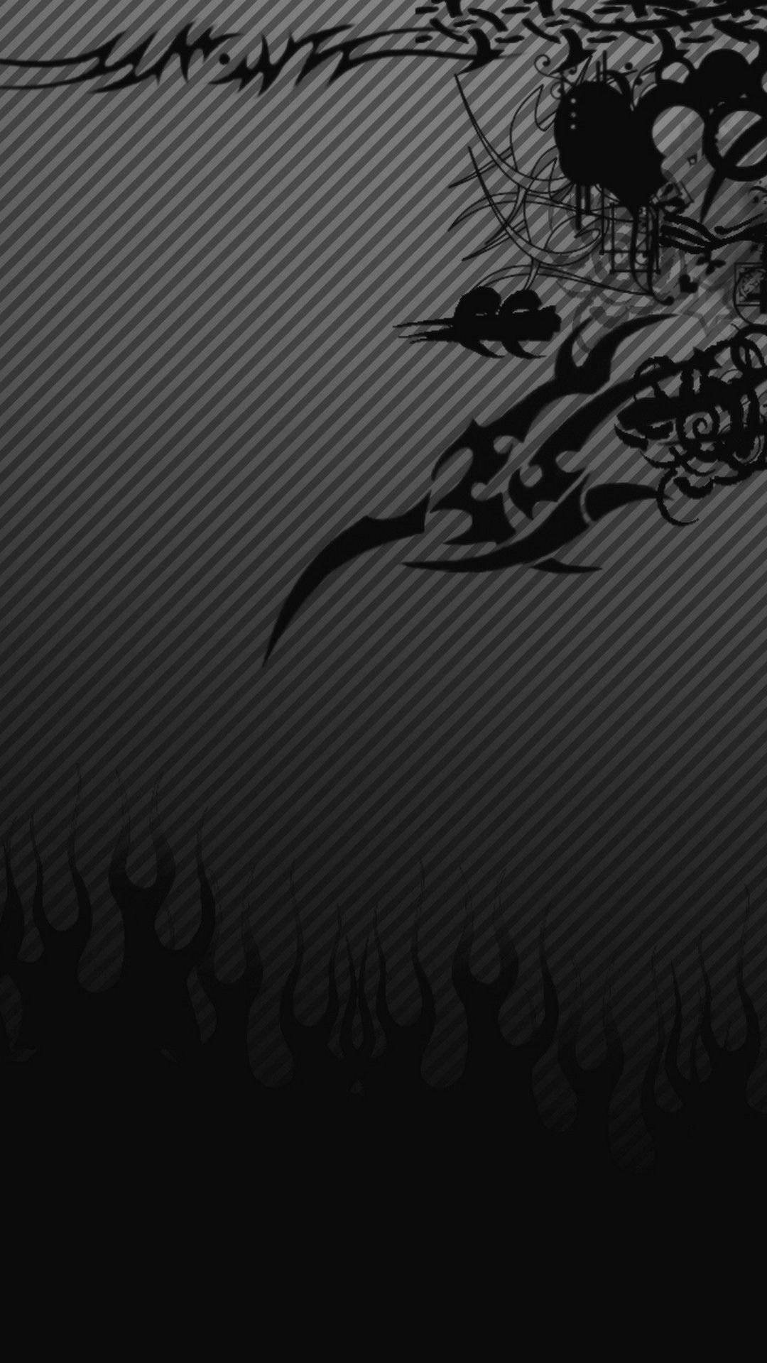Black Android Tribal Tattoos Background