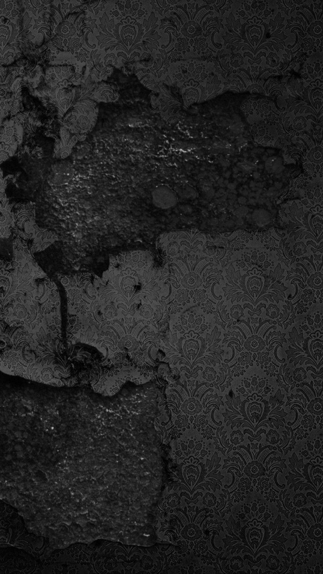 Black Android Worn-out Concrete Background