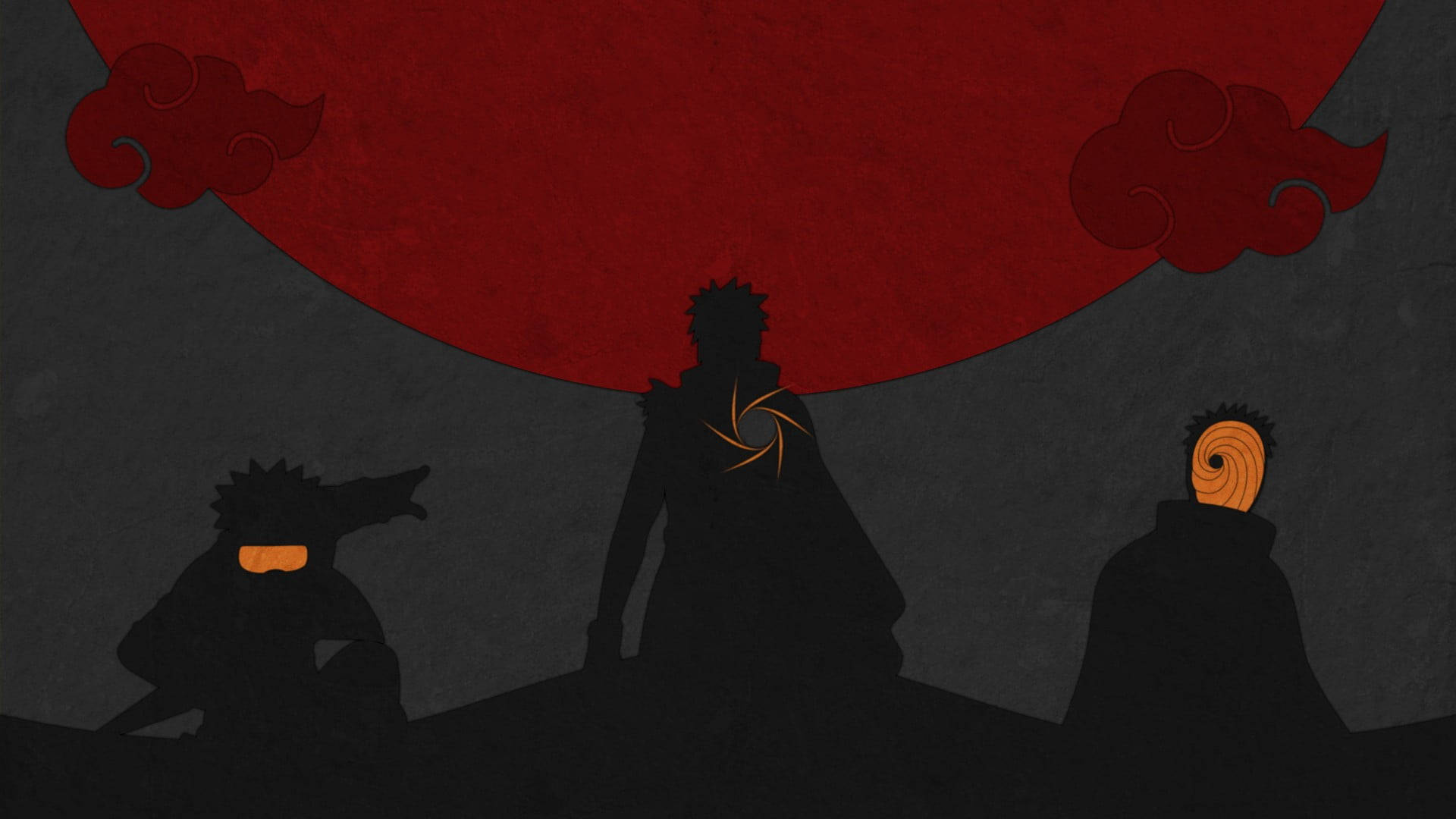Black Anime Naruto Characters Background