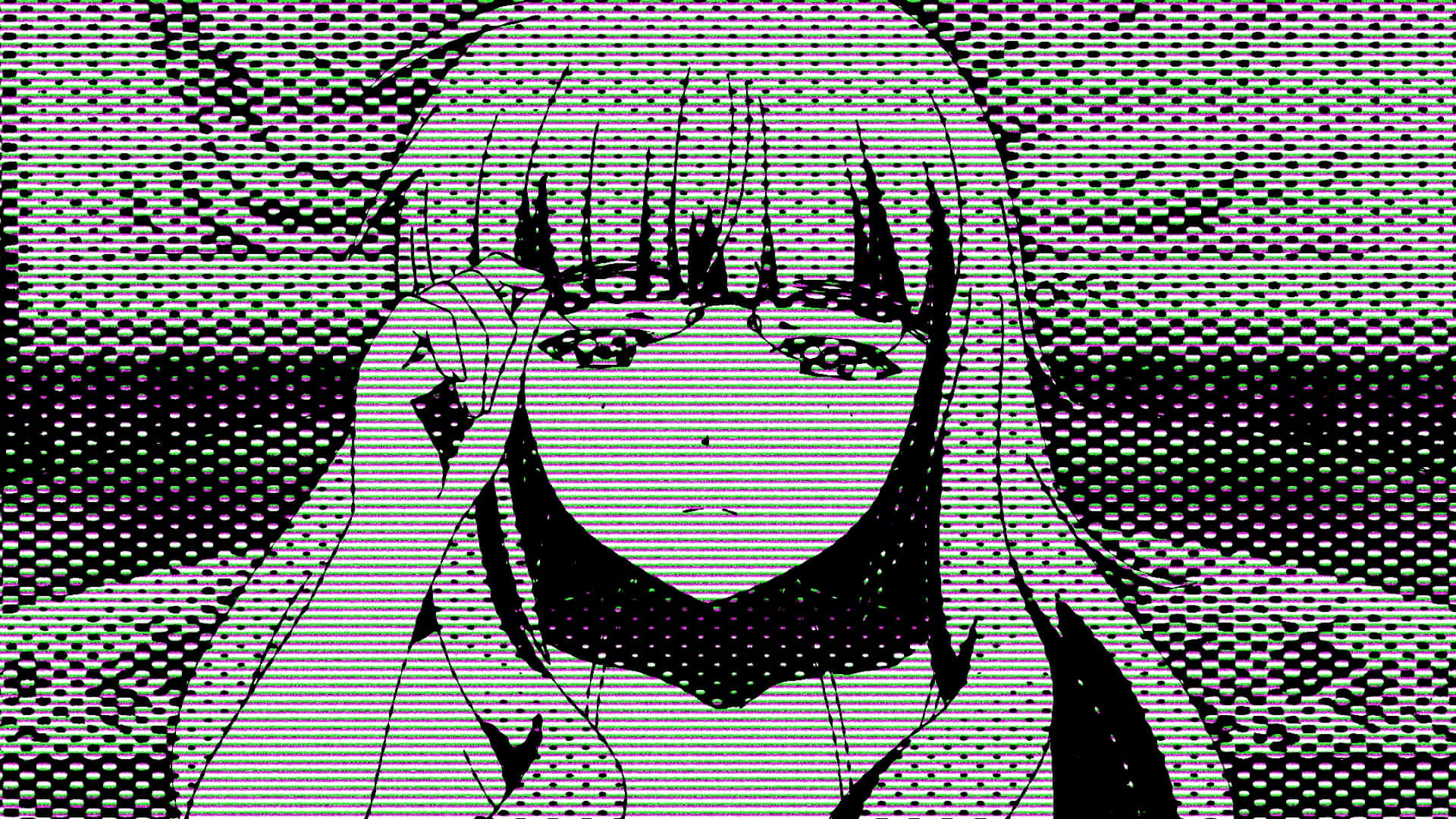 Black Anime Pfp Girl With Glasses Background