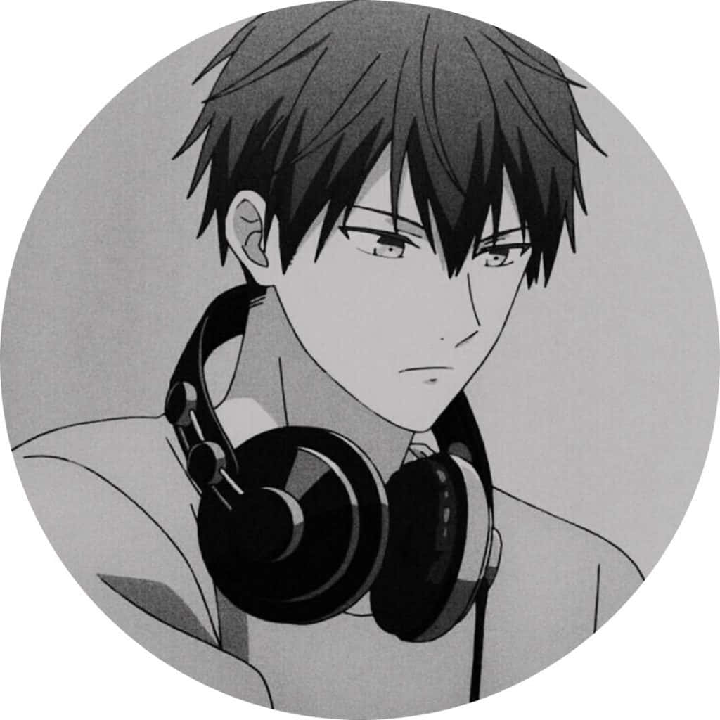 Black Anime Pfp With Headphones
