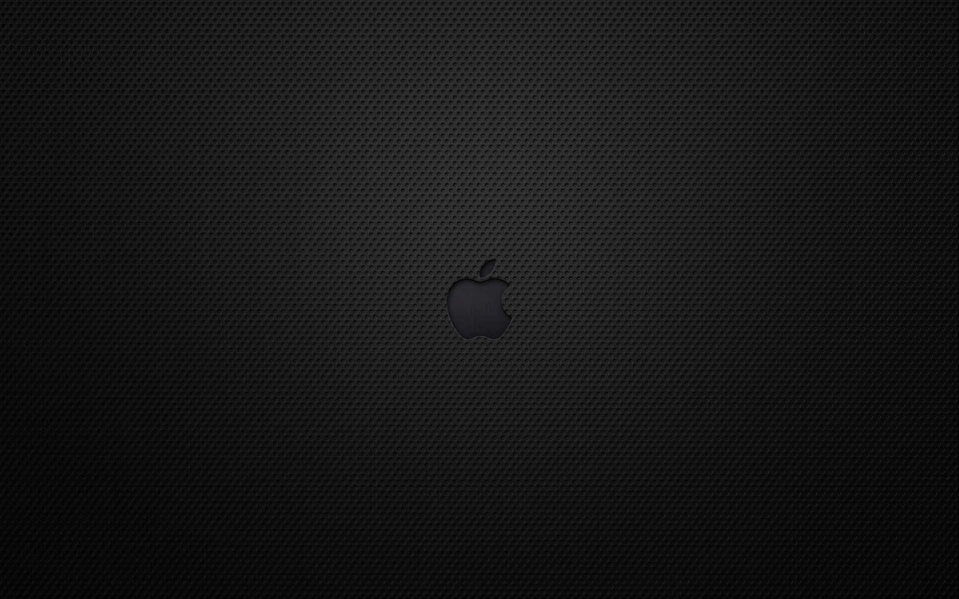 Black Apple Logo In Dark Theme Background