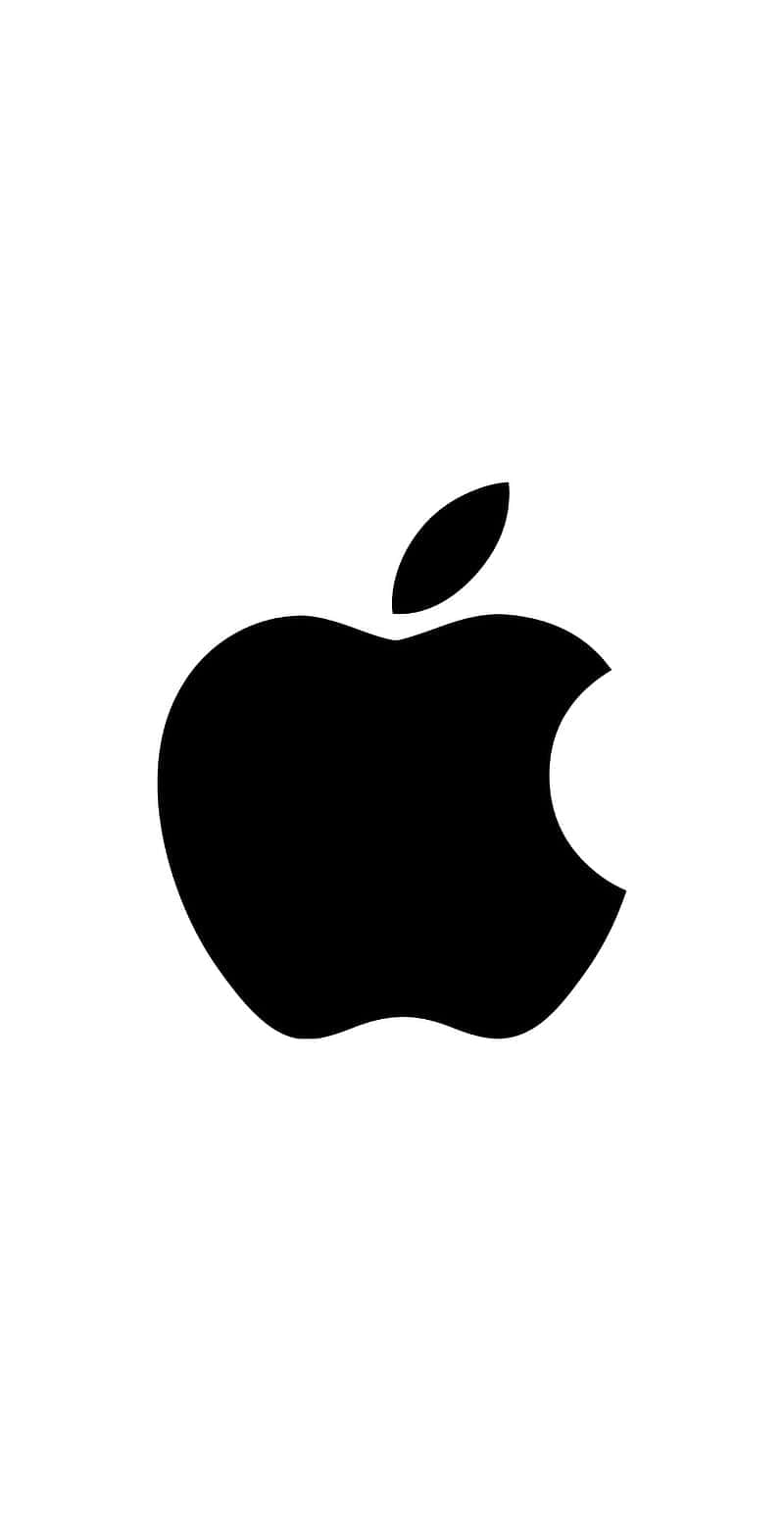 Black Apple Logo In White Background