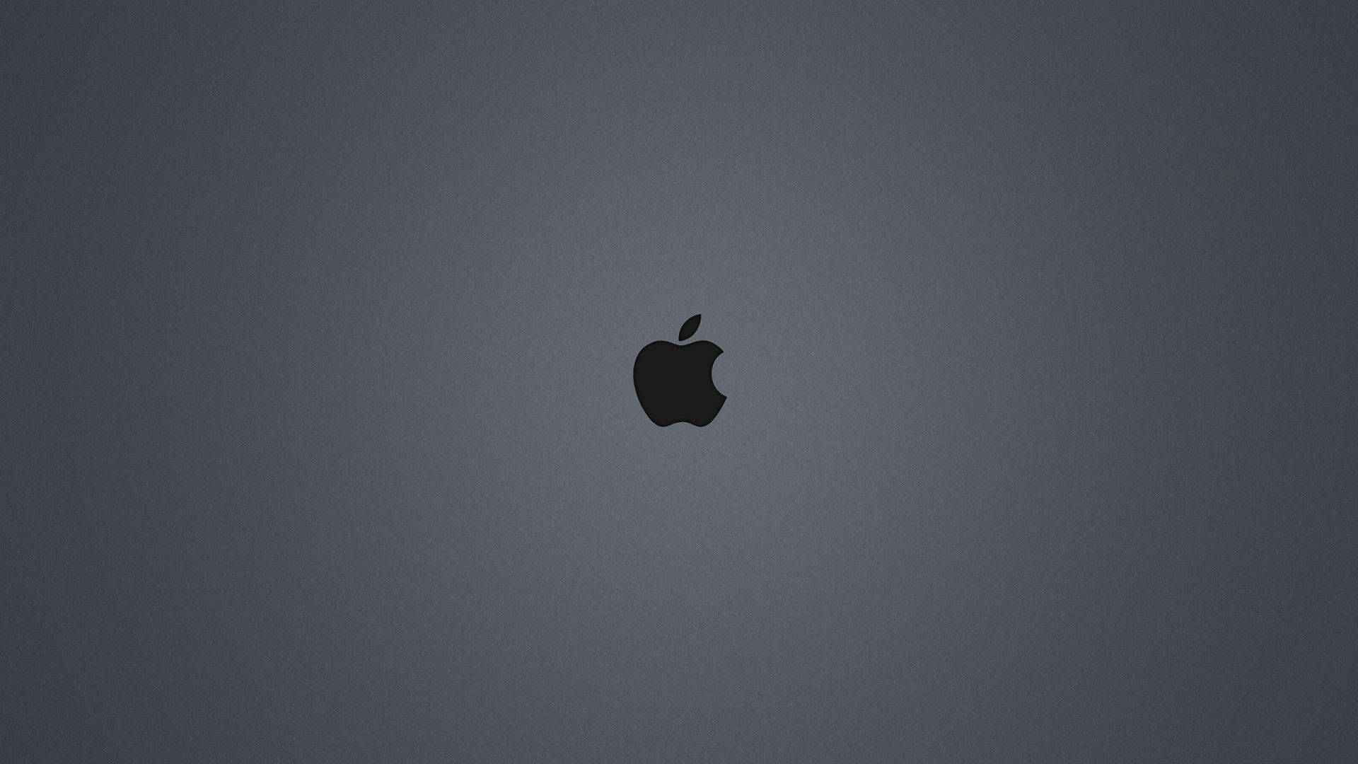 Black Apple Logo On Dark Gray Background