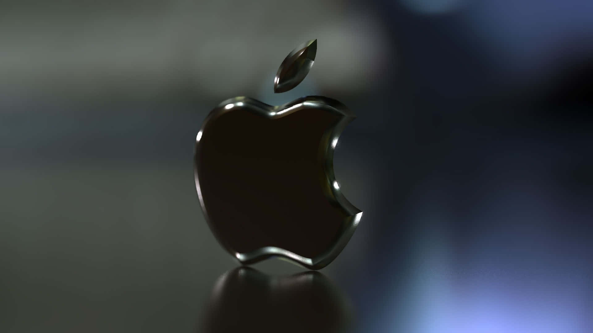 Black Apple Logo On Table Background