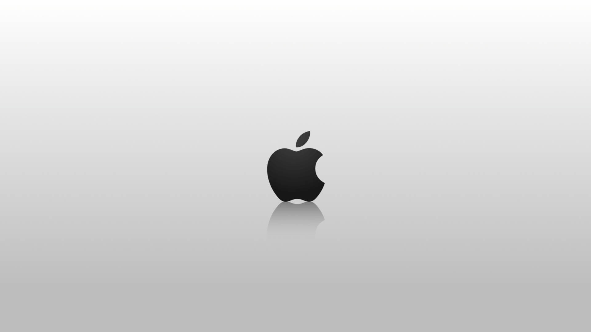 Black Apple Logo On White Background