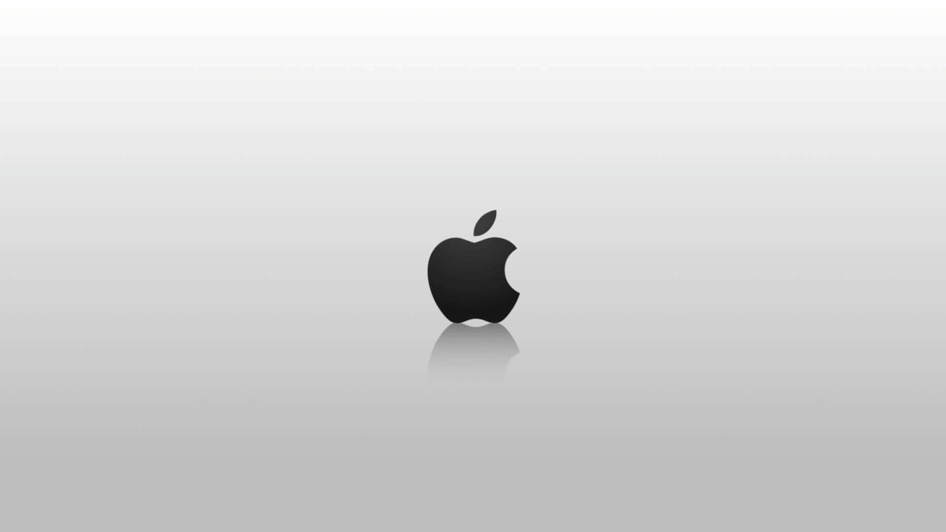 Black Apple Logo With Shadow Background