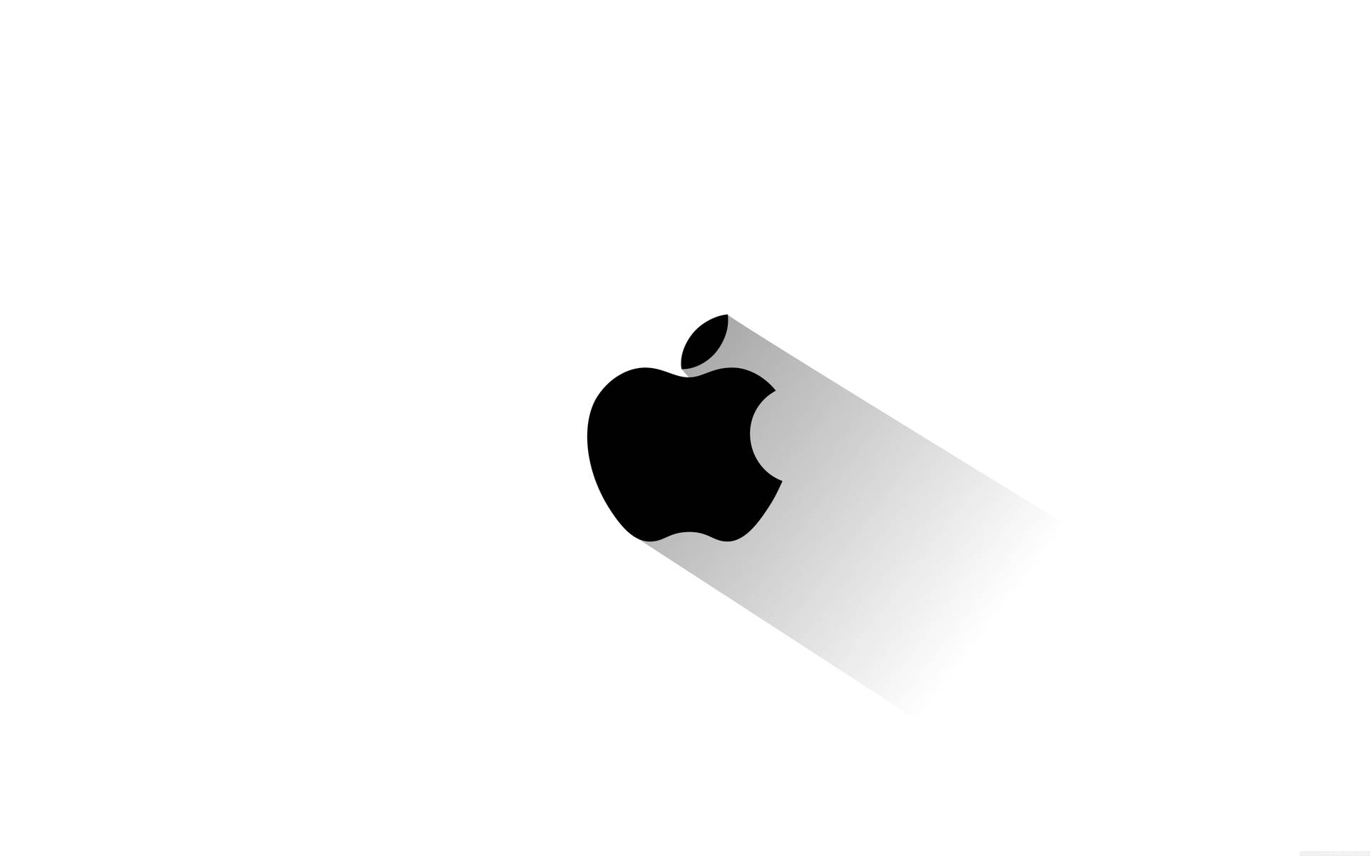 Black Apple Logo With Shadow On White Background