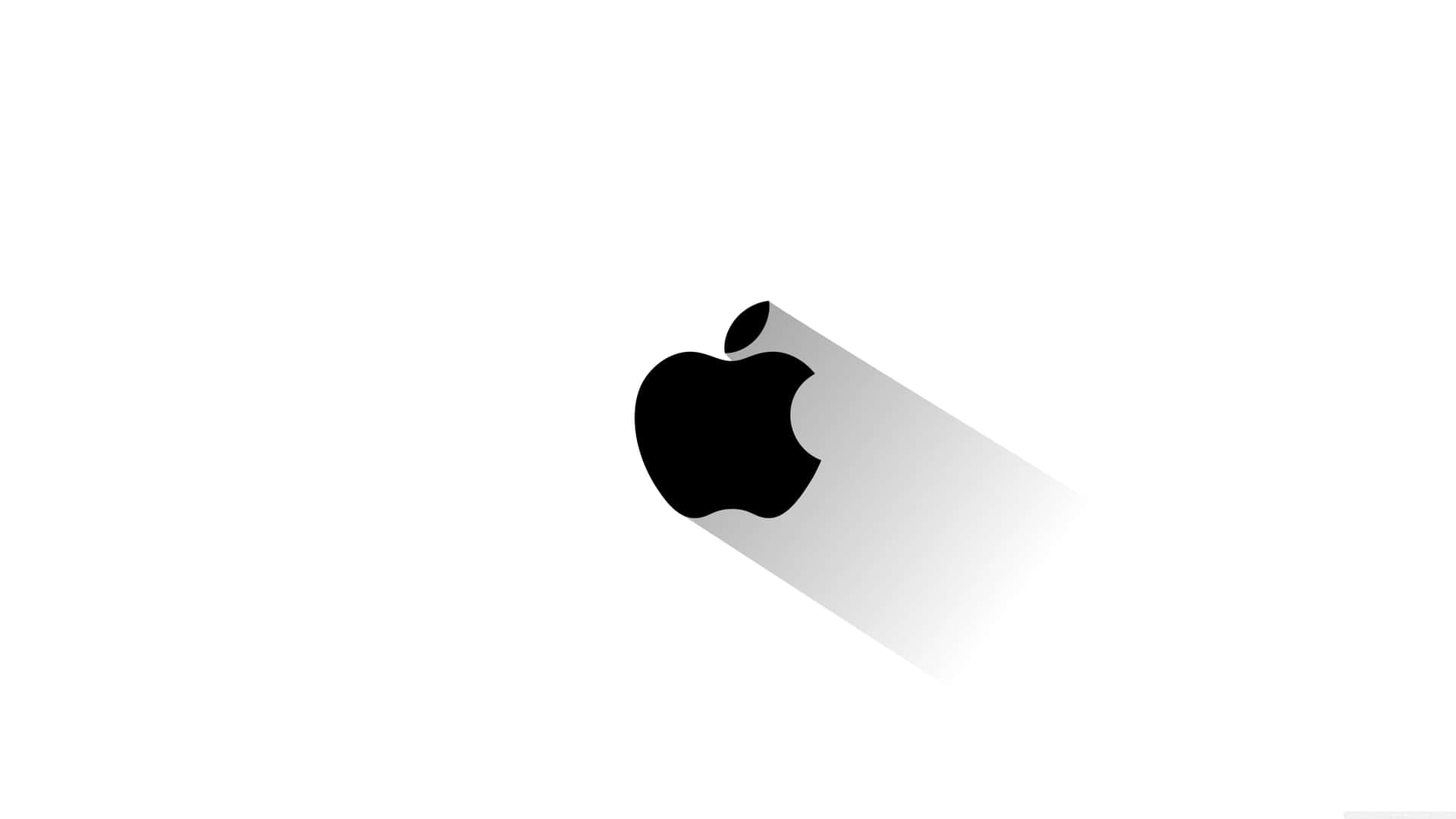 Black Apple Logo With Shadow Background