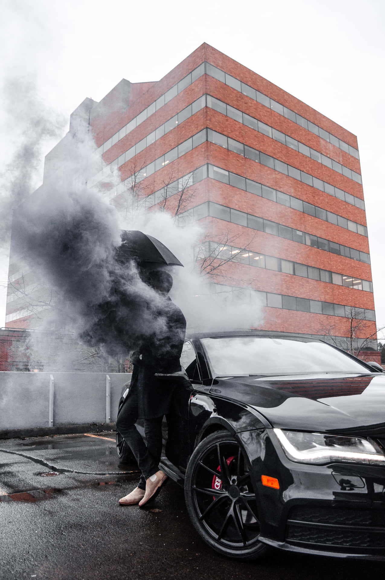 Black Audi Live Car Smoking