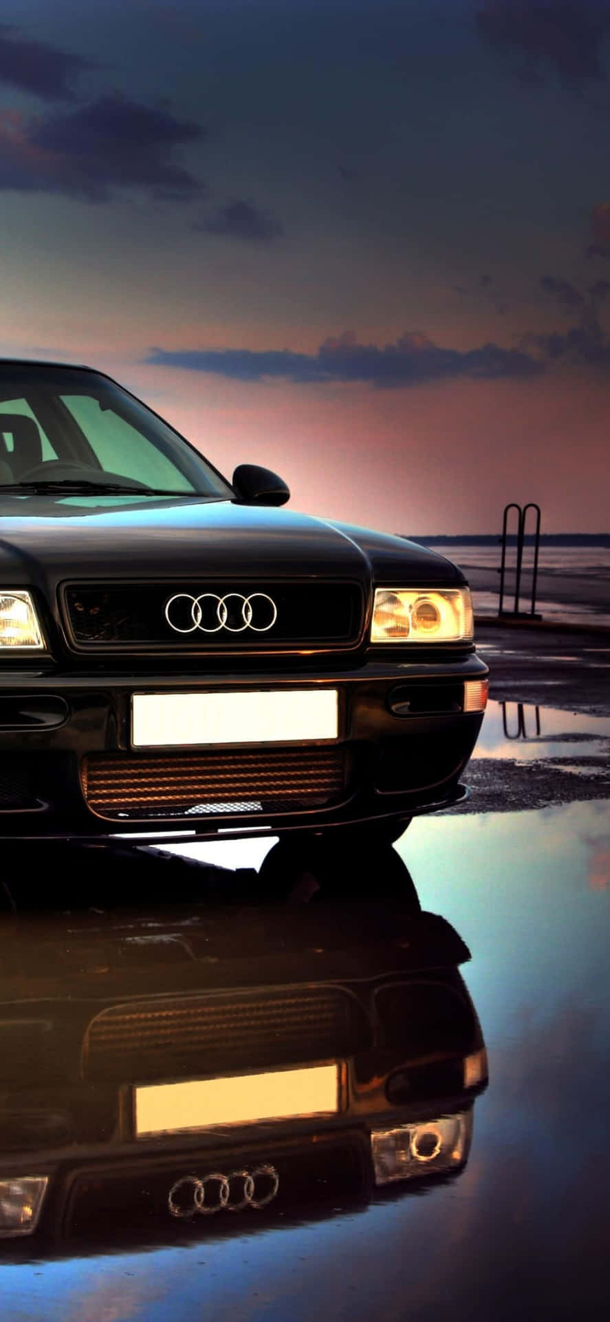 Black Audi Reflection Iphone Background