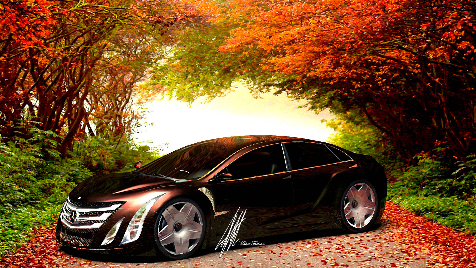 Black Autumn Mercedes Iphone