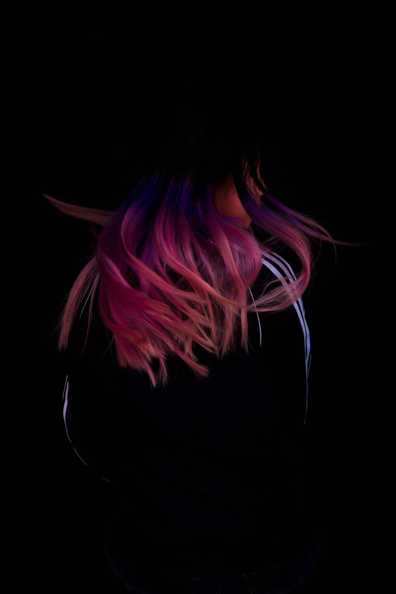 Black Background Colored Hair Background