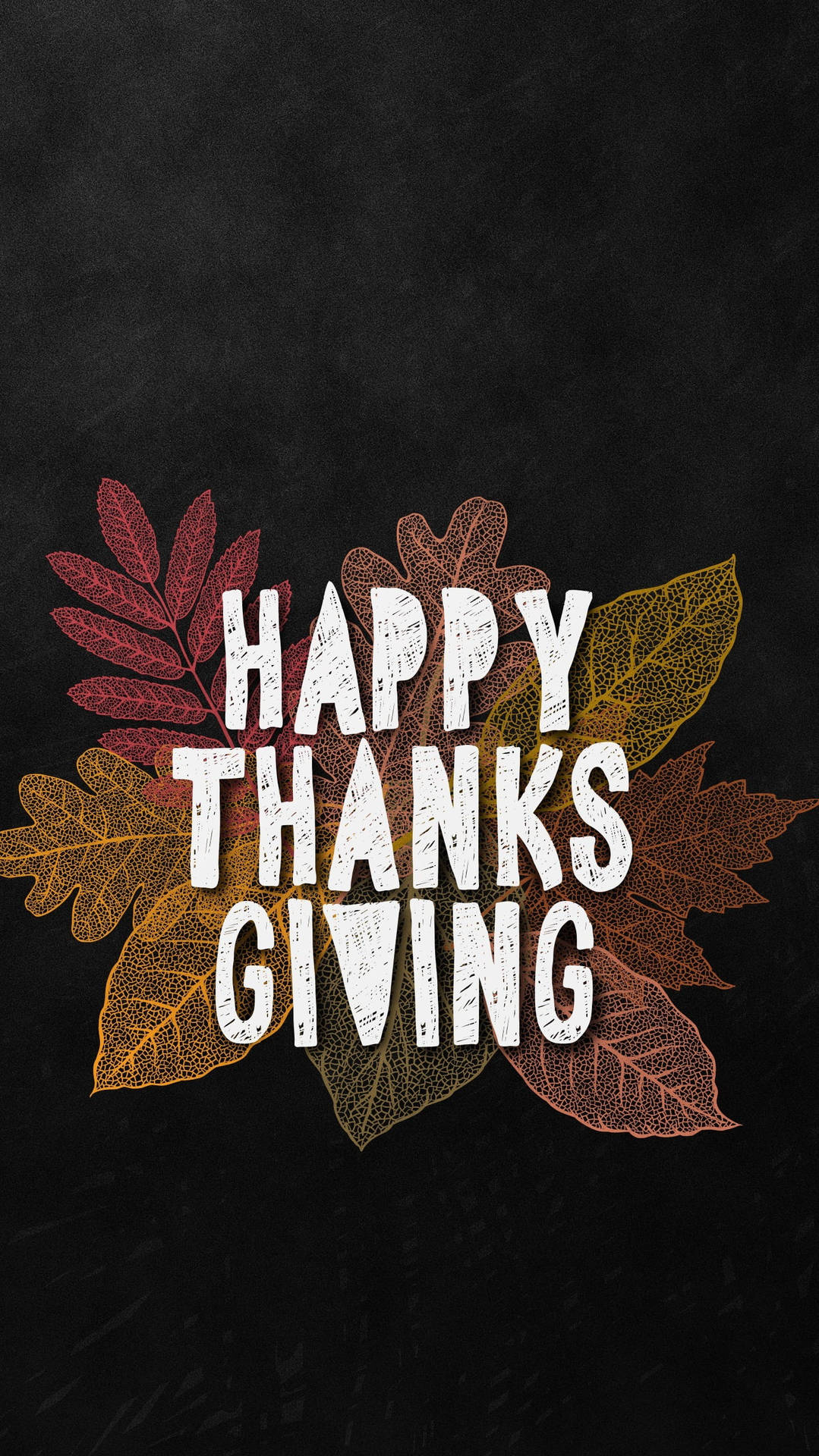 Black Background Thanksgiving Greeting Iphone Background