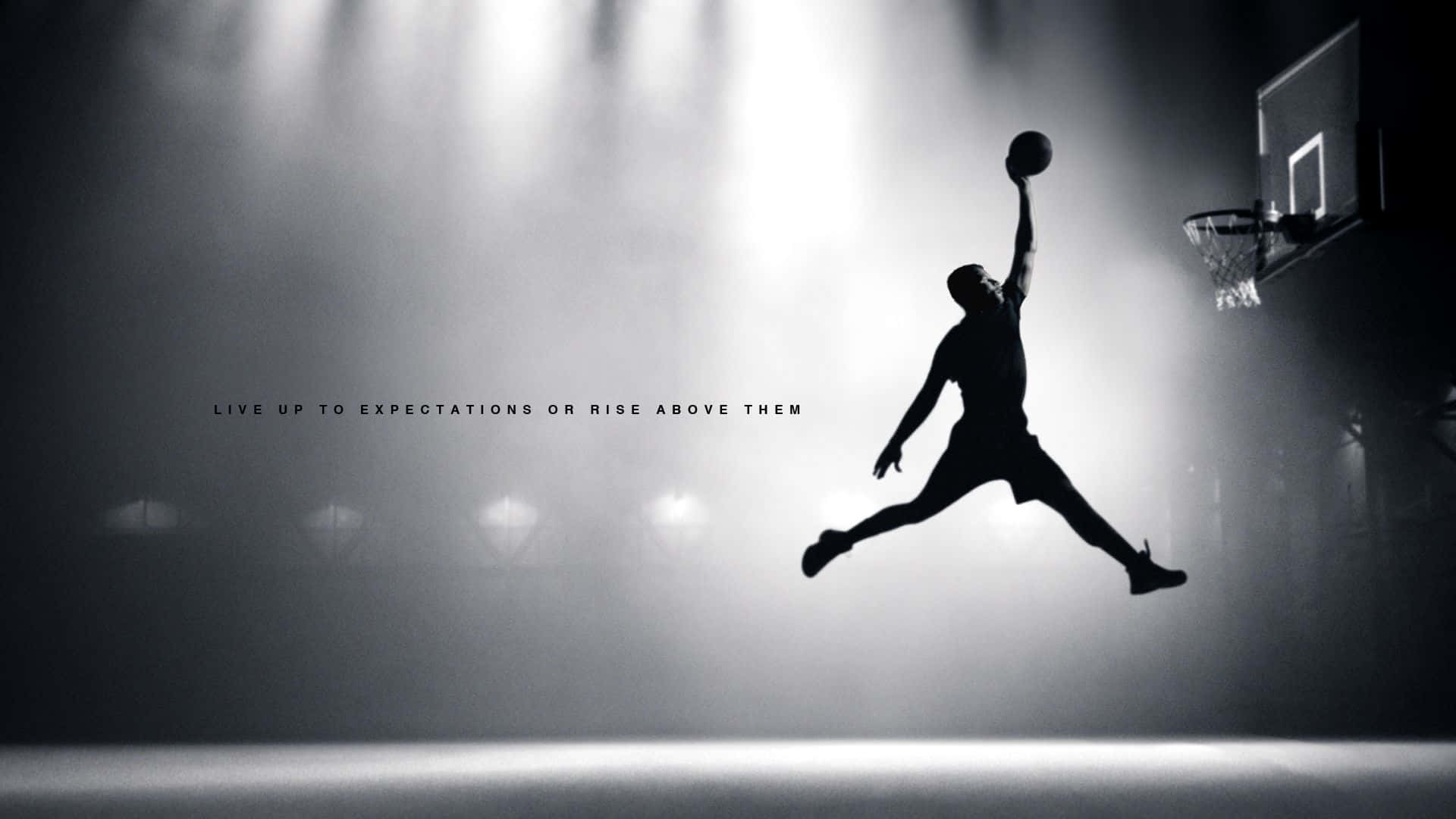 Black Basketball Jordan Dunking Background