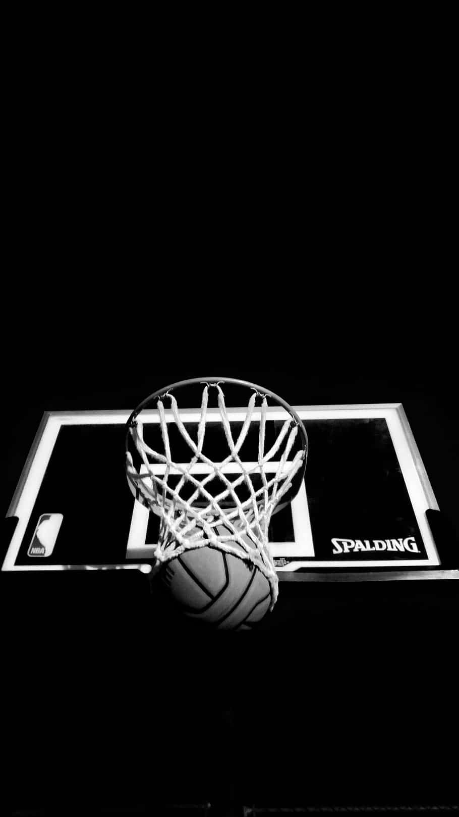 Black Basketball Ring Desktop Background