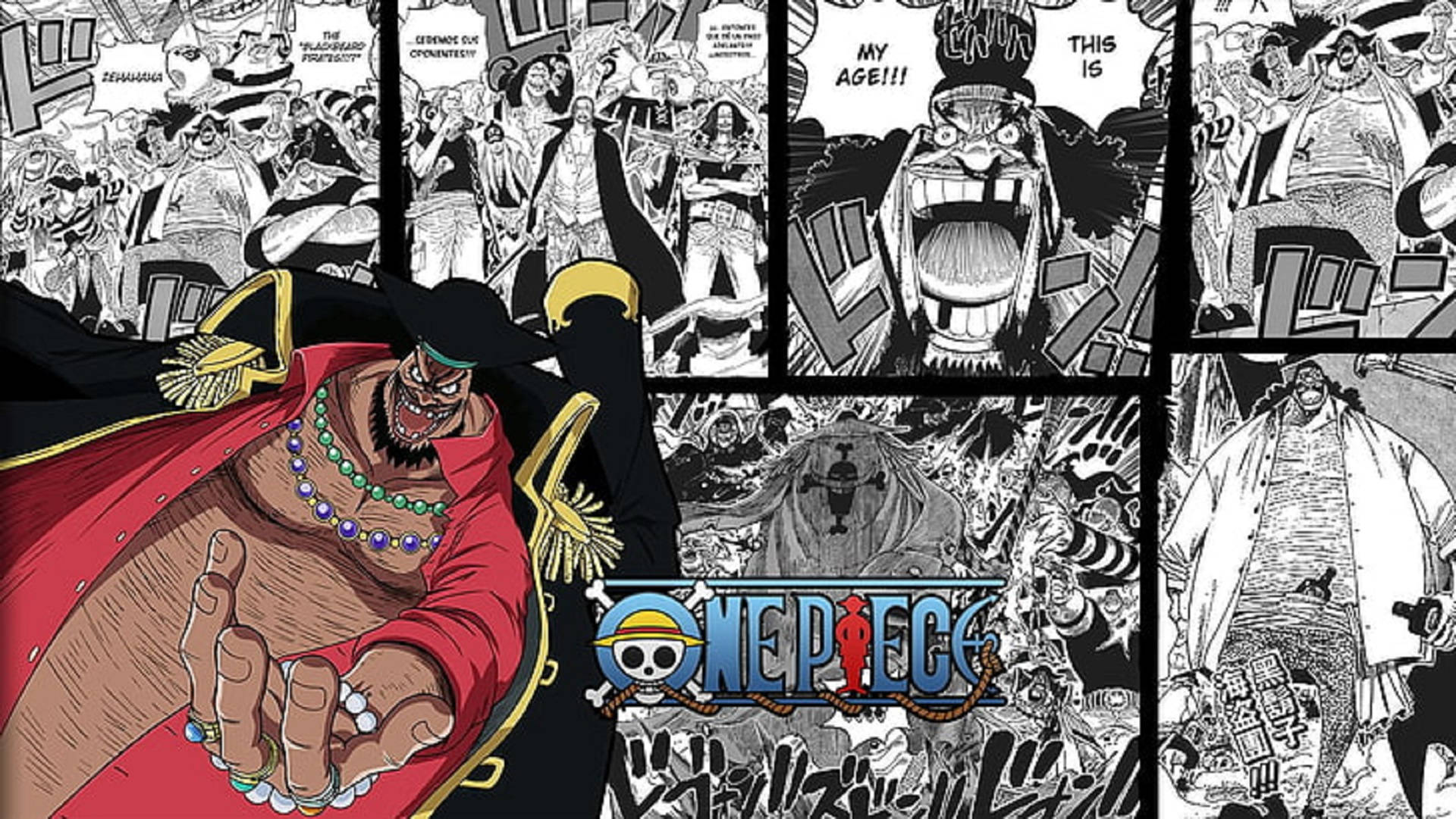 Black Beard Manga Panel Background