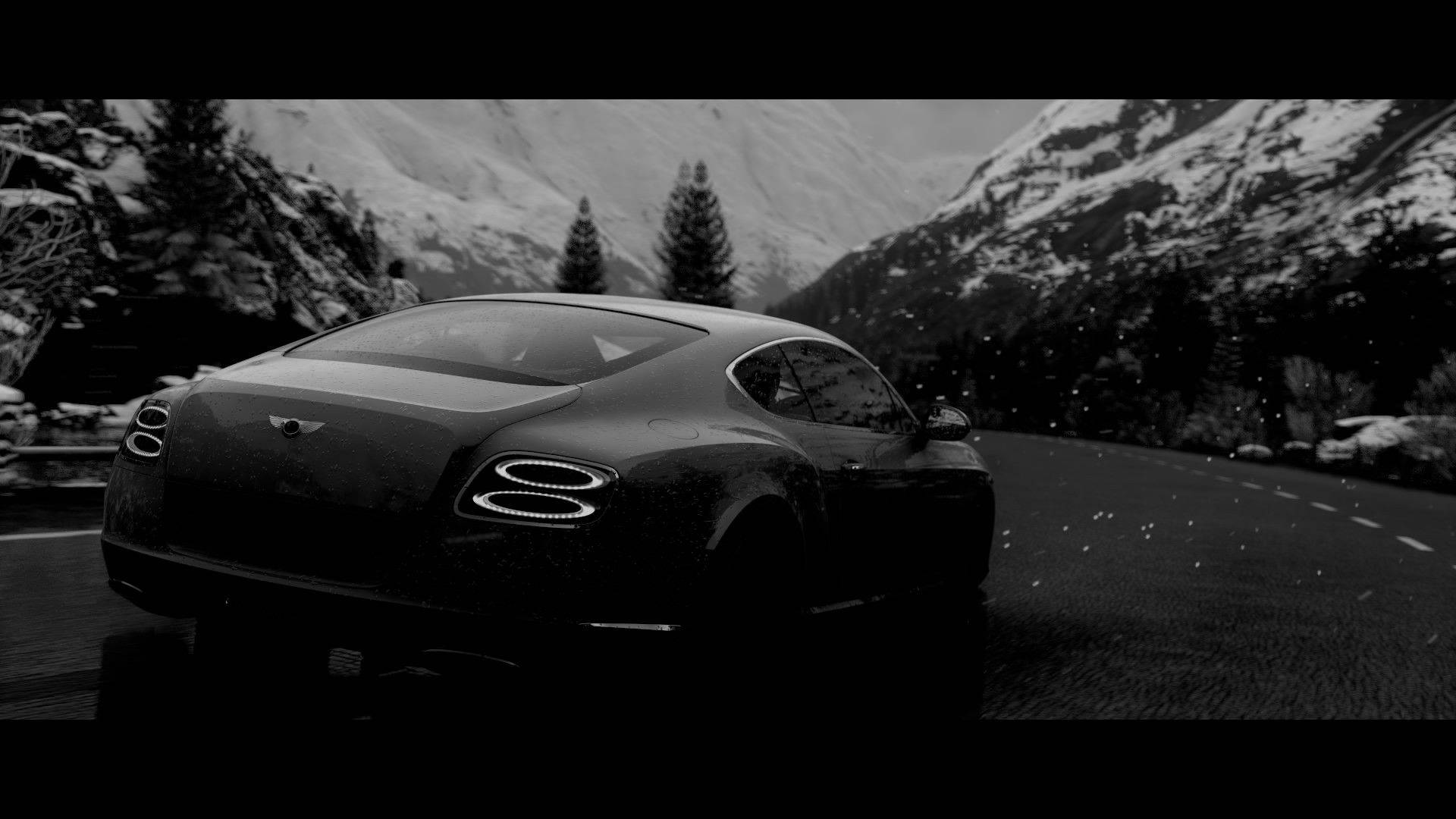 Black Bentley Winter Rain Background