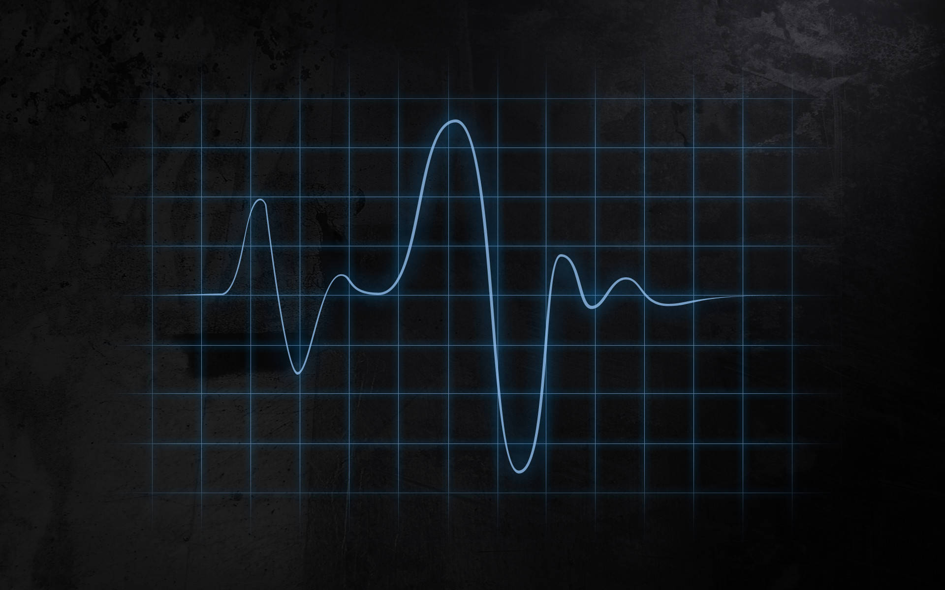 Black Blue Heartbeat Background