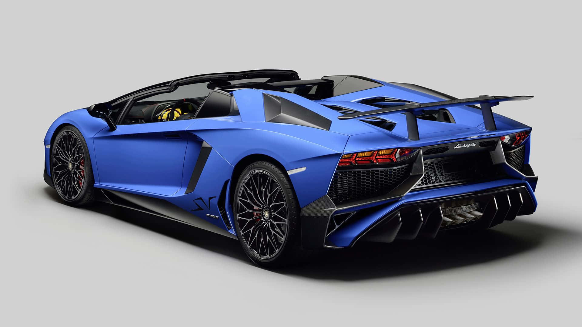 Black Blue Lamborghini Aventador Cool Background
