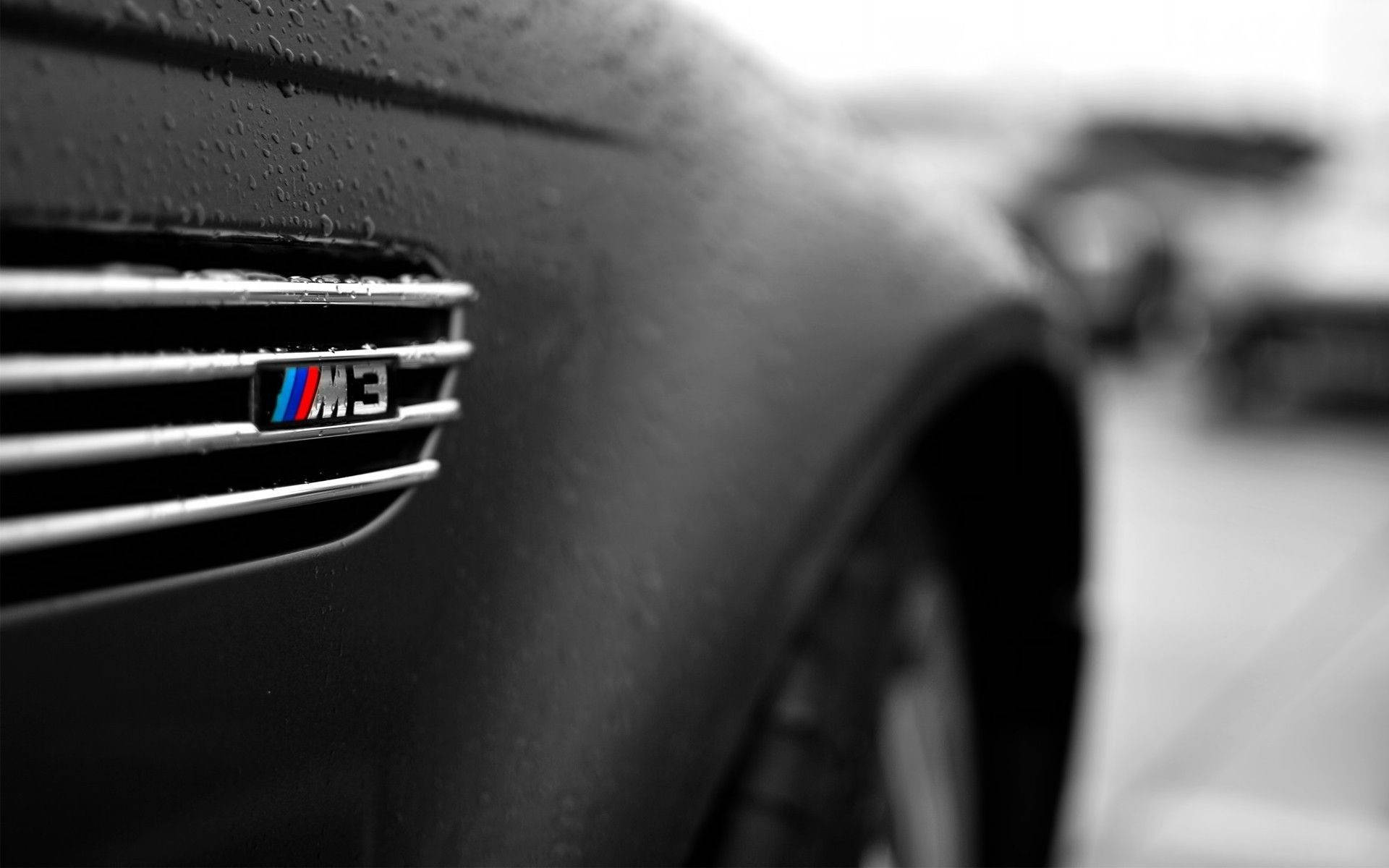 Black Bmw M3 Logo Close-up Background