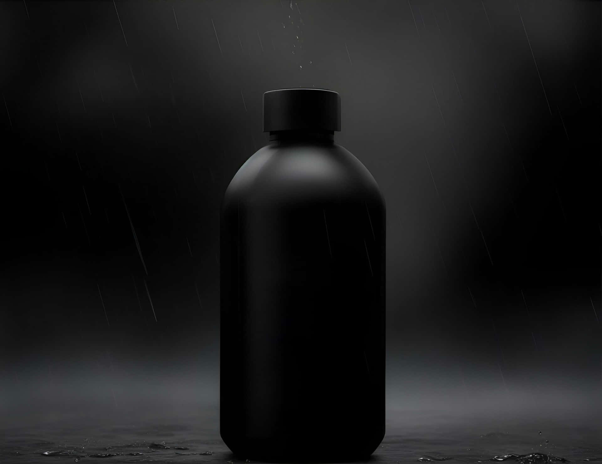 Black Bottle Product Mockup Dark Background