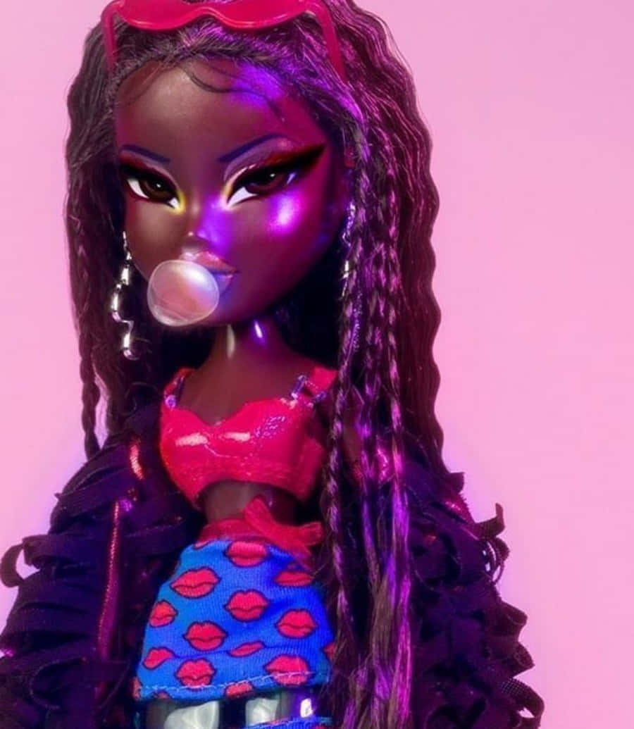 Black Bratz Aesthetic Bubblegum Background