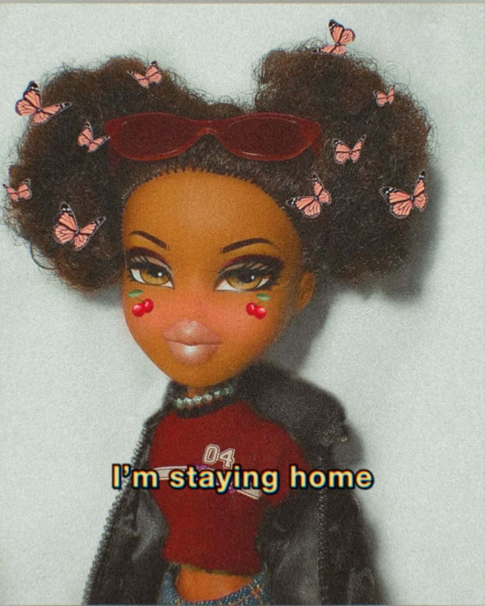 Black Bratz Aesthetic Butterflies Background