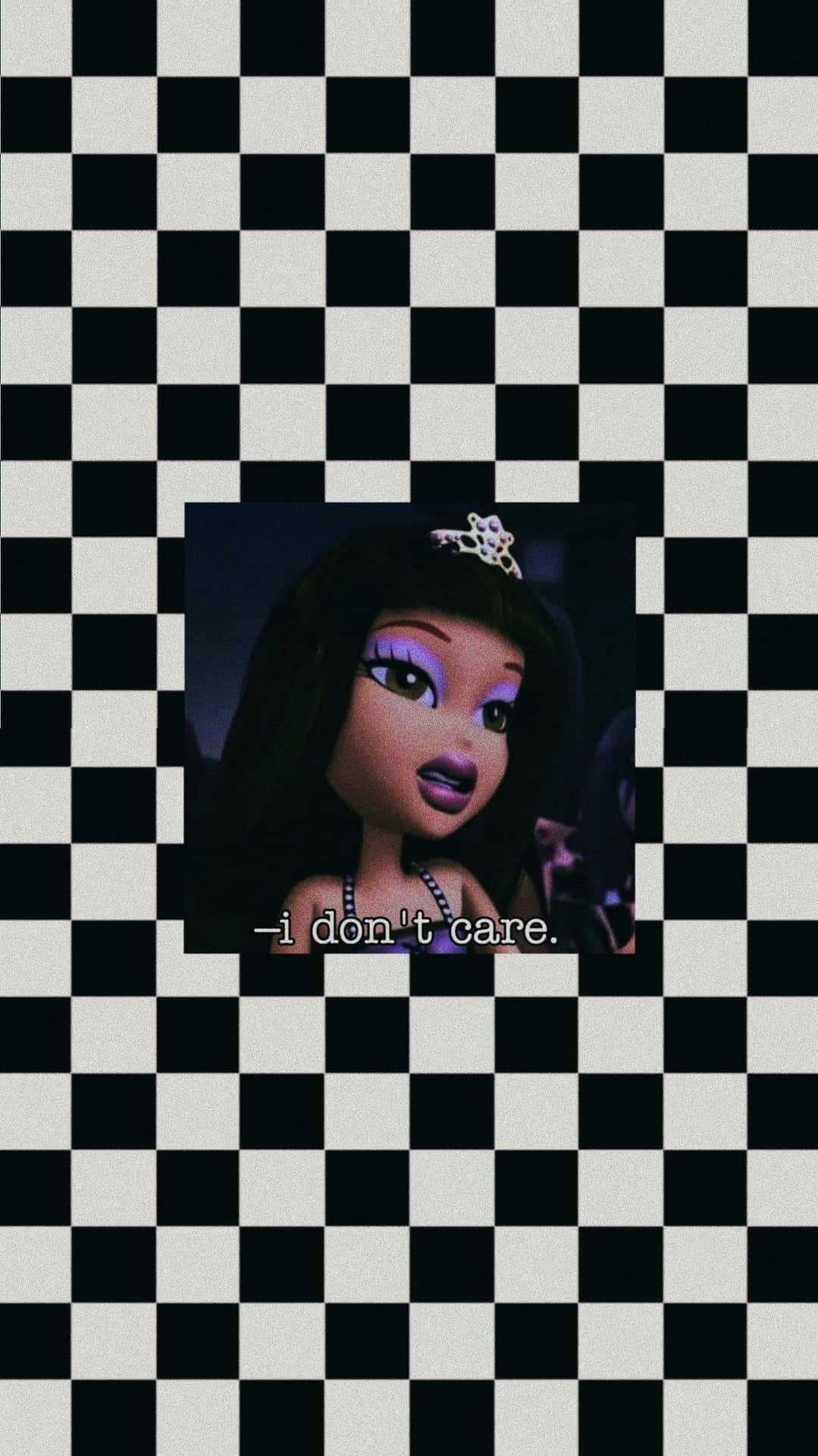 Black Bratz Aesthetic Checkered Pattern Background