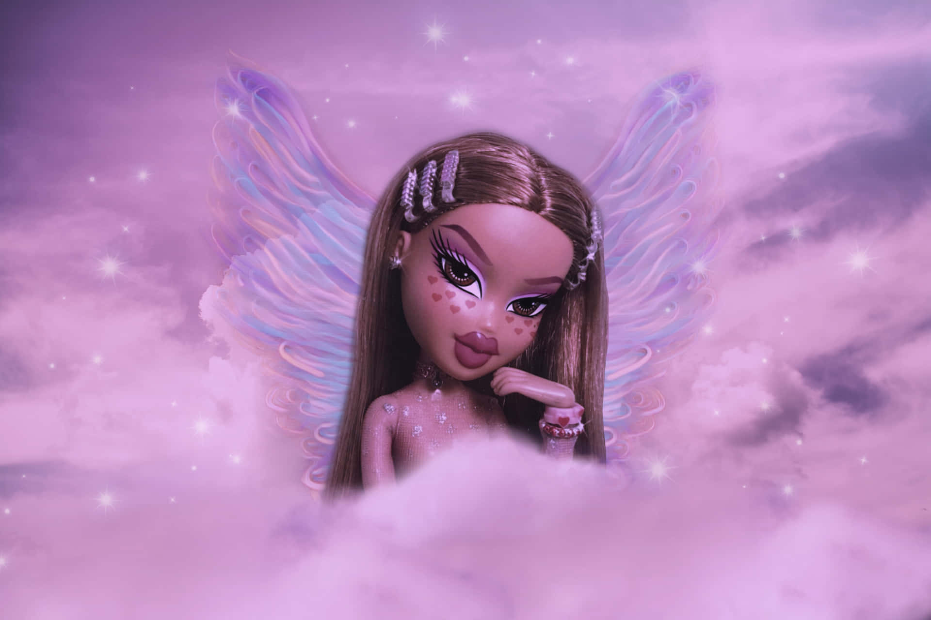 Black Bratz Aesthetic Sasha Pink Clouds