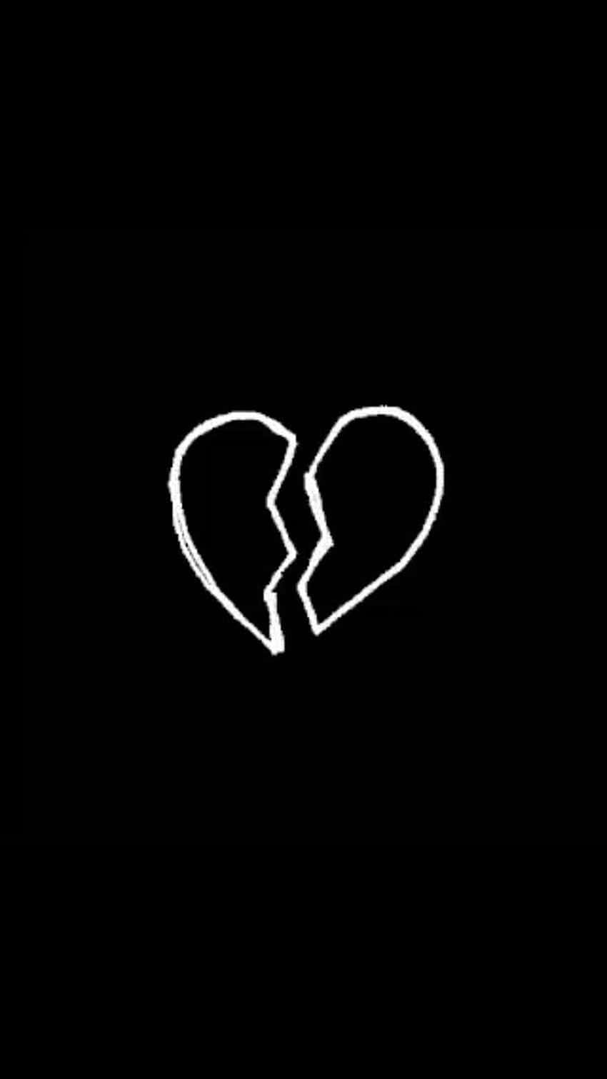 Black Broken Heart Iphone Background