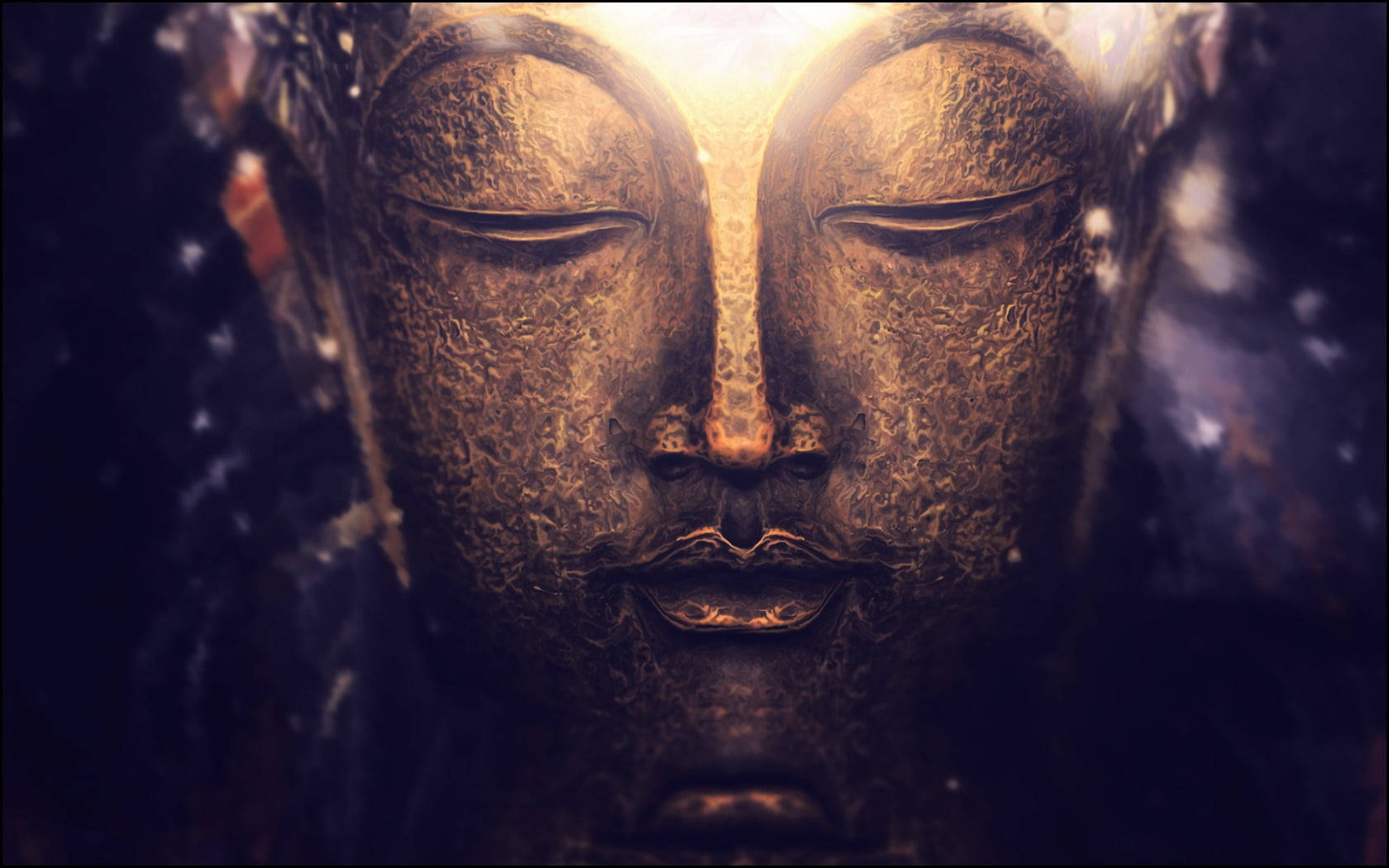 Black Buddha Light Background