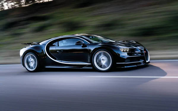 Black Bugatti Chiron 4k Background