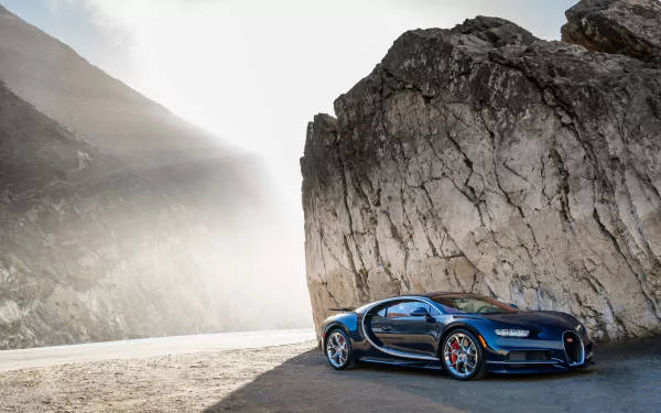 Black Bugatti Chiron 4k Background