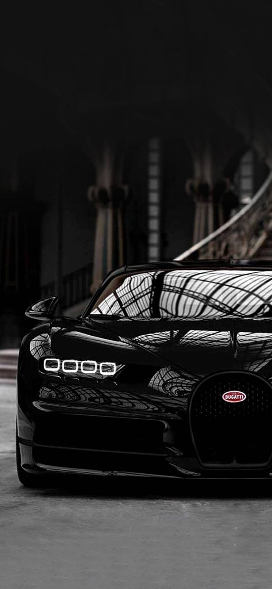 Black Bugatti Chiron Car Iphone