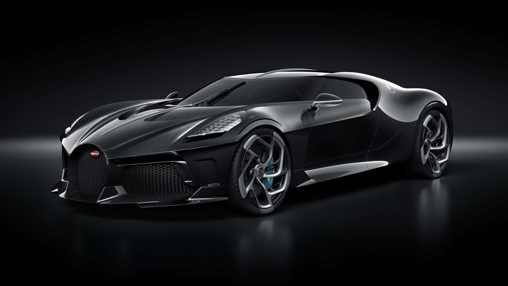 Black Bugatti Expensive Glossy Background