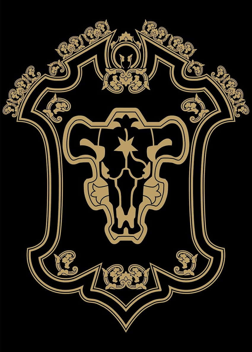 Black Bull Crest Black Clover Background