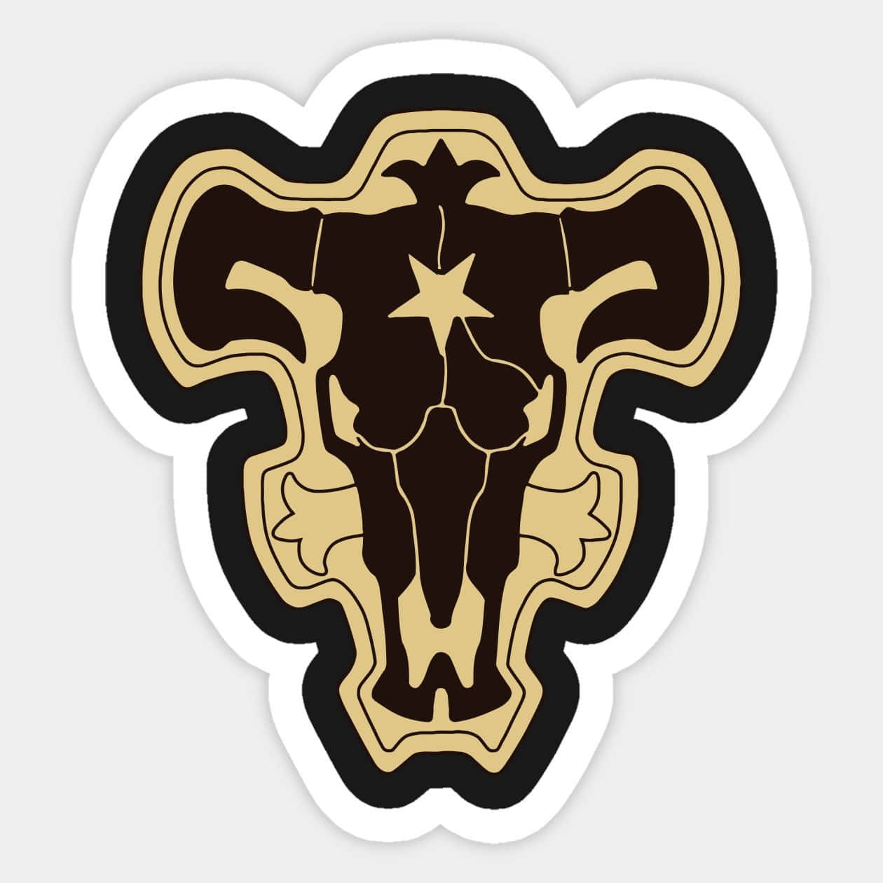 Black Bull Emblem Black Clover Background