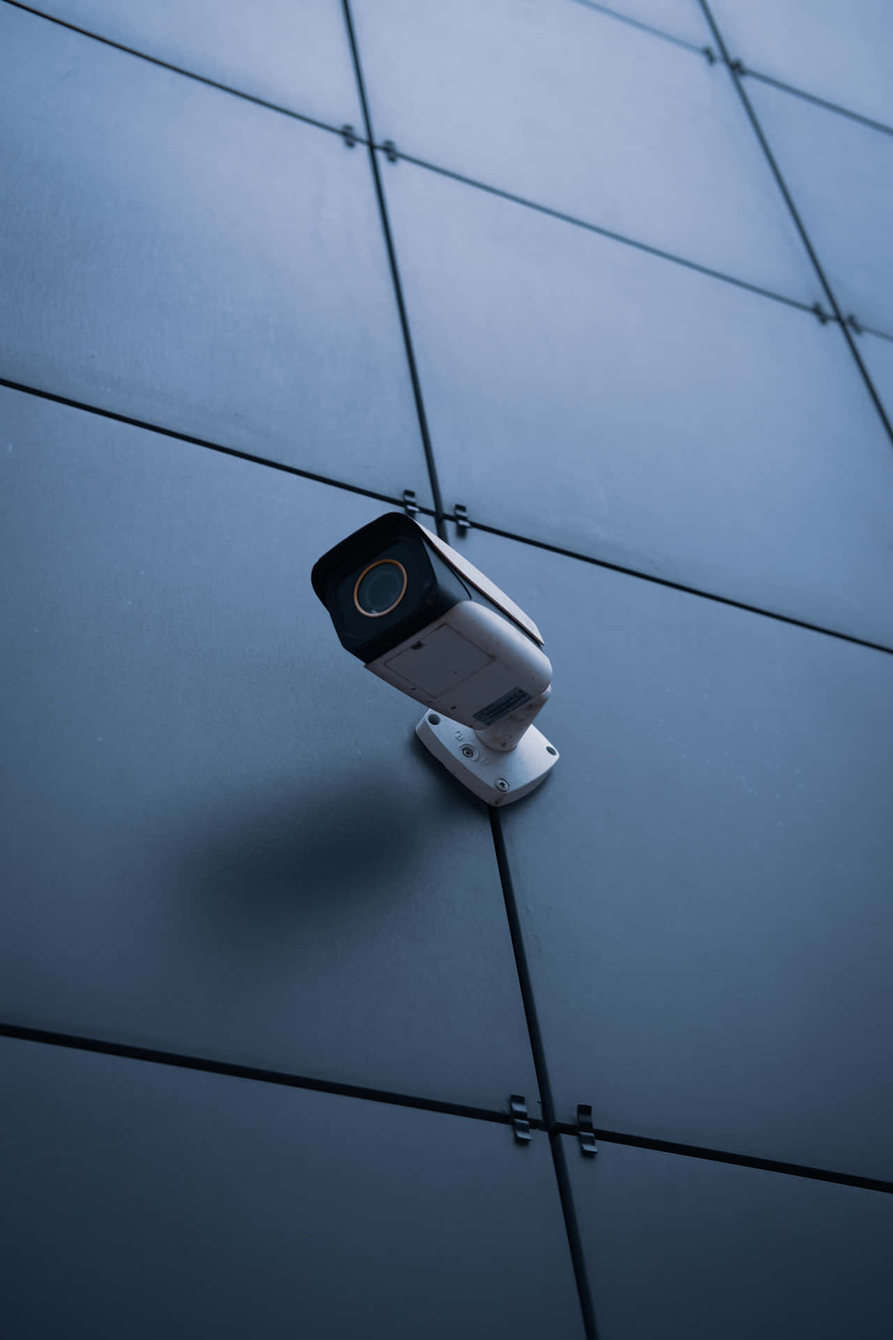 Black Bullet Security Camera Mounted On Wall