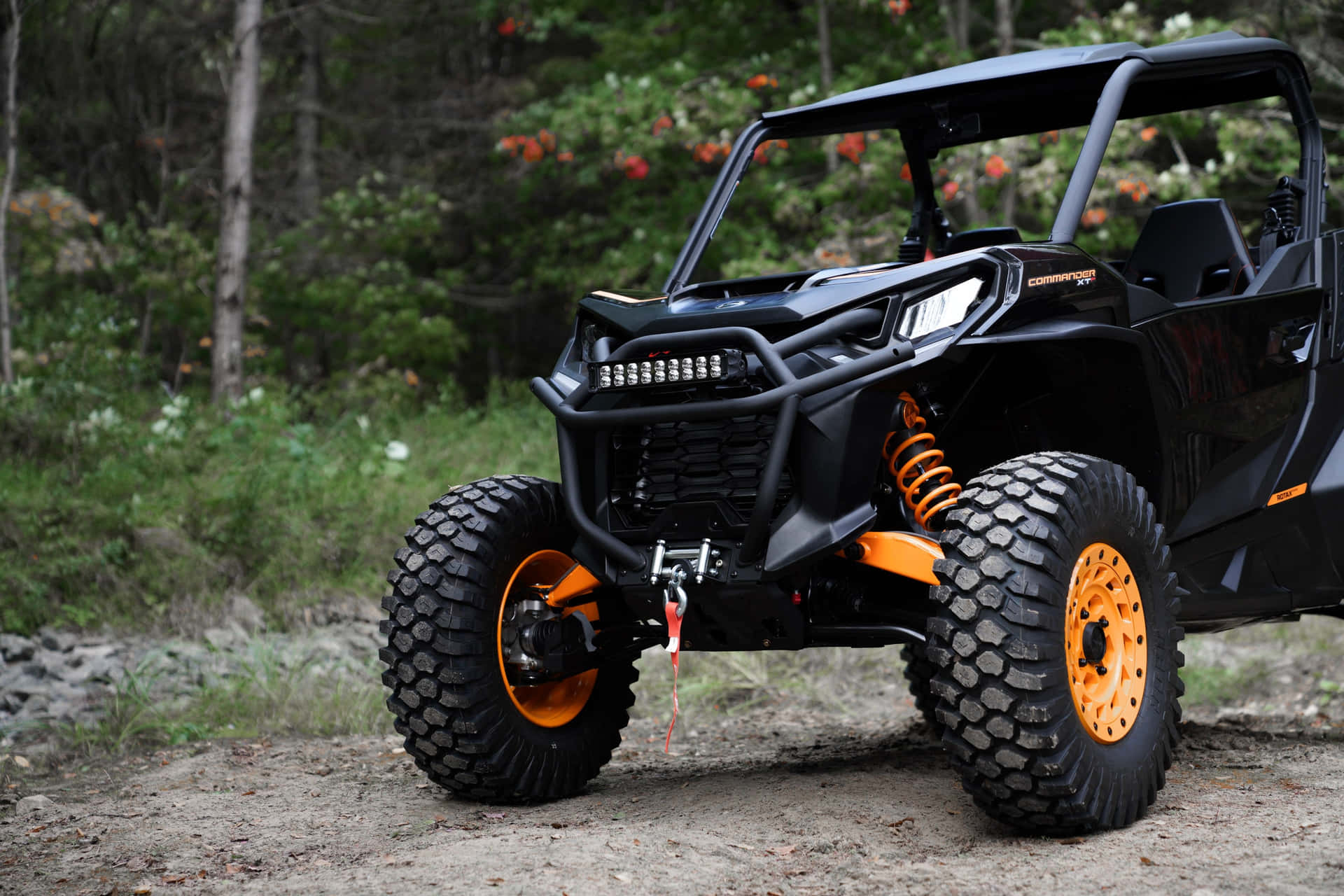 Black Can Am Offroad Vehicle Background