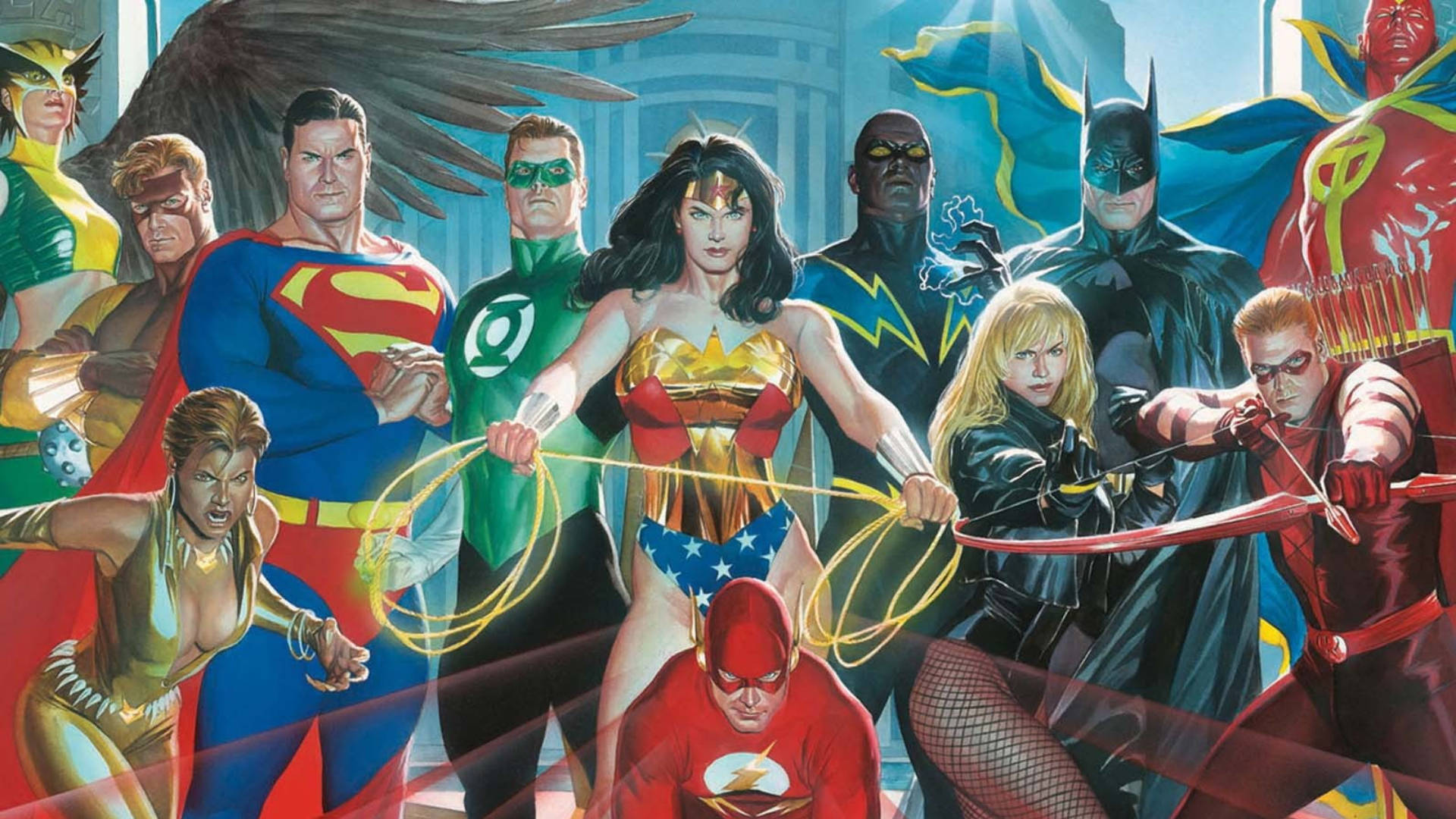 Black Canary Among The League Background